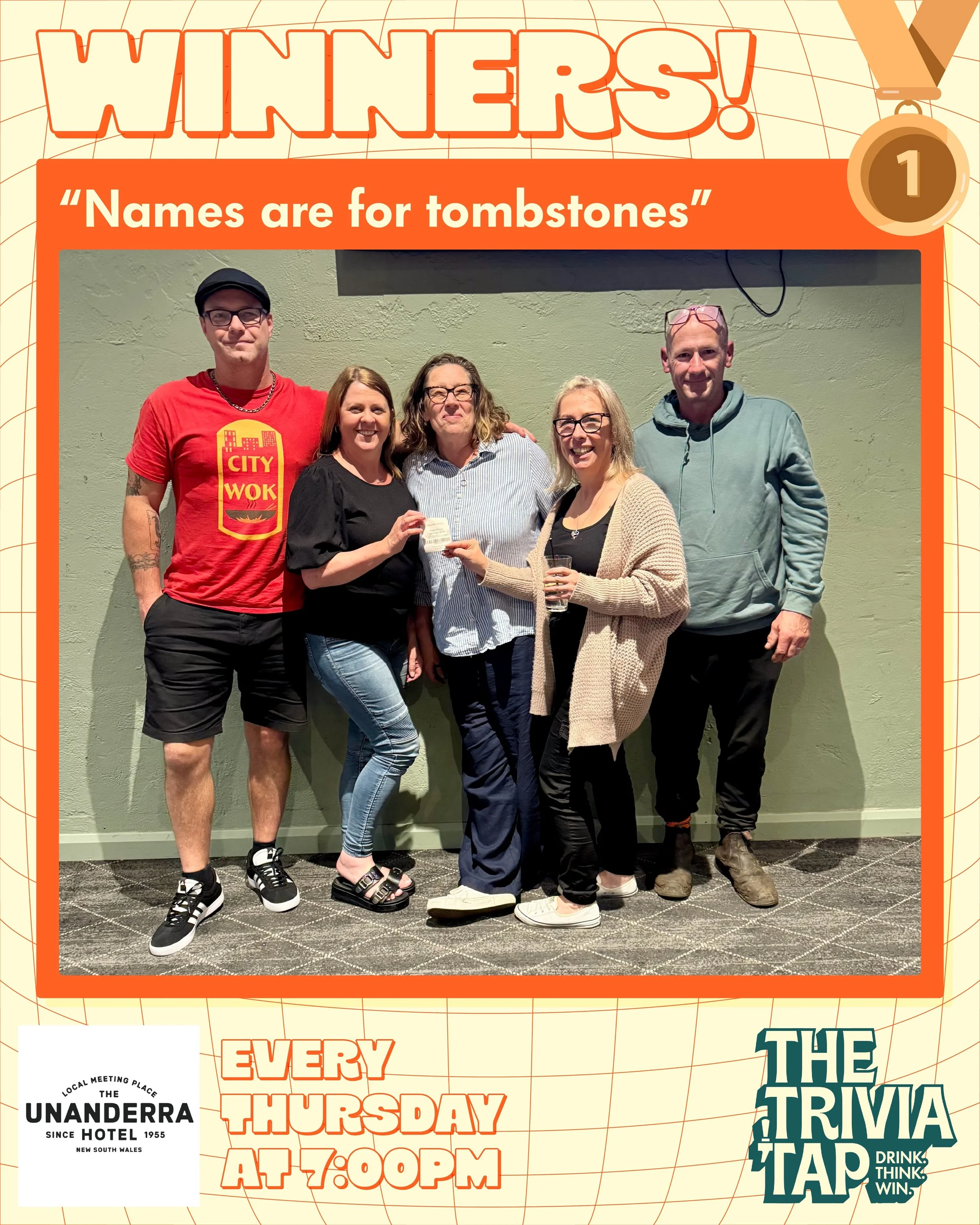 6 teams braved the wet weather last night to play trivia at @theunanderrahotel ☔️

Thanks all for quizzing with us! 

Jayna&rsquo;s back again next Thursday for another night of questions, darts and prizes! ✍️🎯🏆