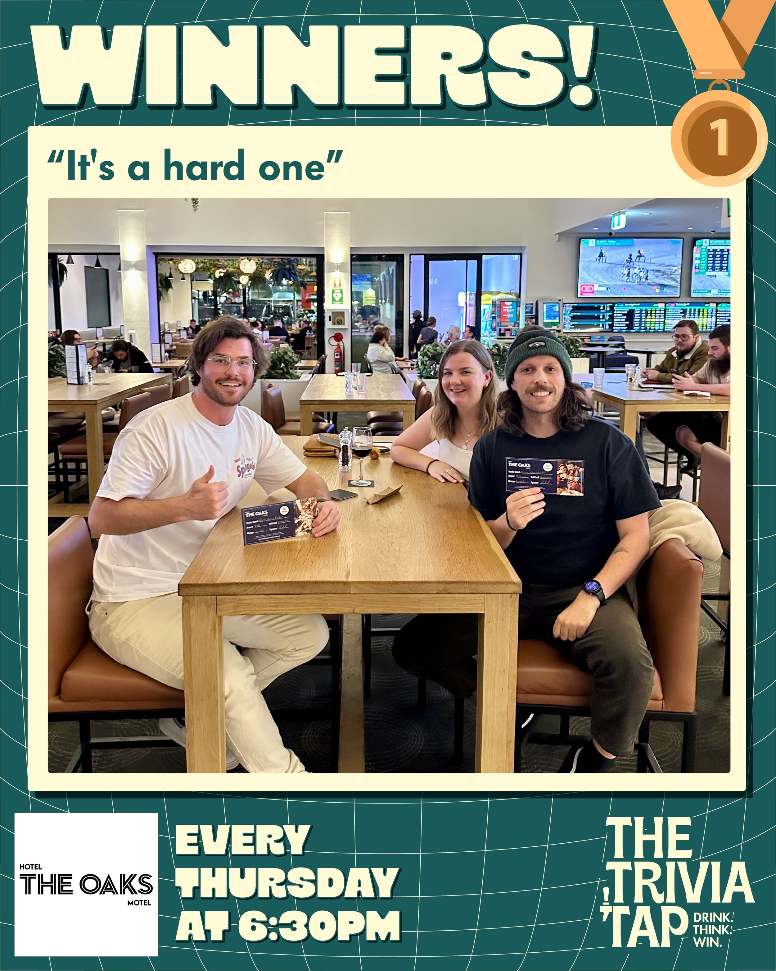 9 teams quizzed with us at @oakshotelalbionparkrail last night! 📝

The winning trio got a score of 47/55! 🙌

Join us again next Thursday at 6:30pm for a night full of facts, food and friends! 🧠🥘🤓