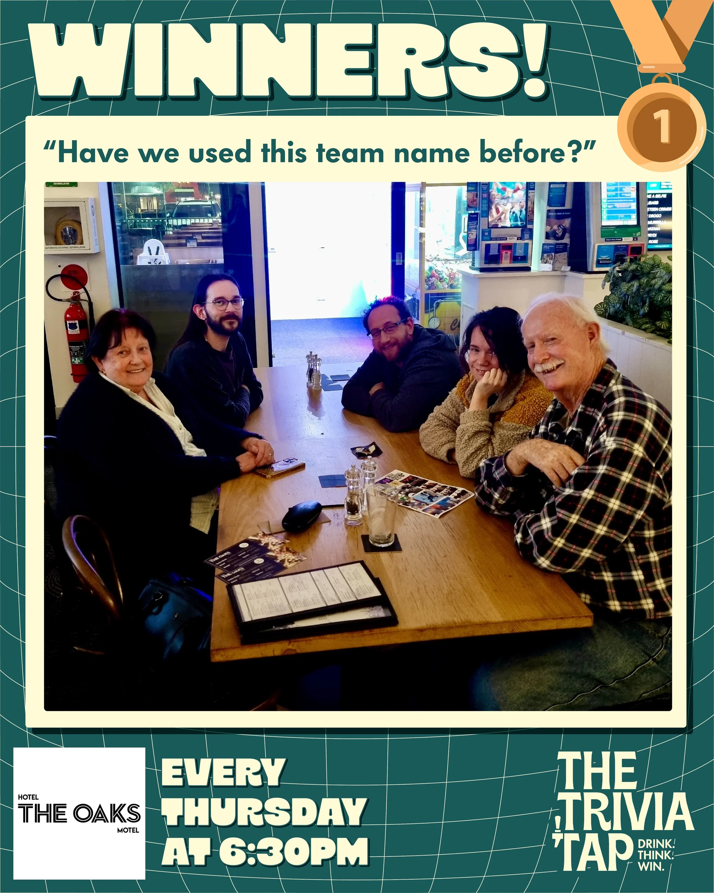 Another close one at @oakshotelalbionparkrail! 🌩️🍻

8 teams battled it out last night, with the winners storming their way to the top! The fight for second was just as intense, needing a tie-breaker to separate the teams. ⚡🍷🧠

Join us every Thurs
