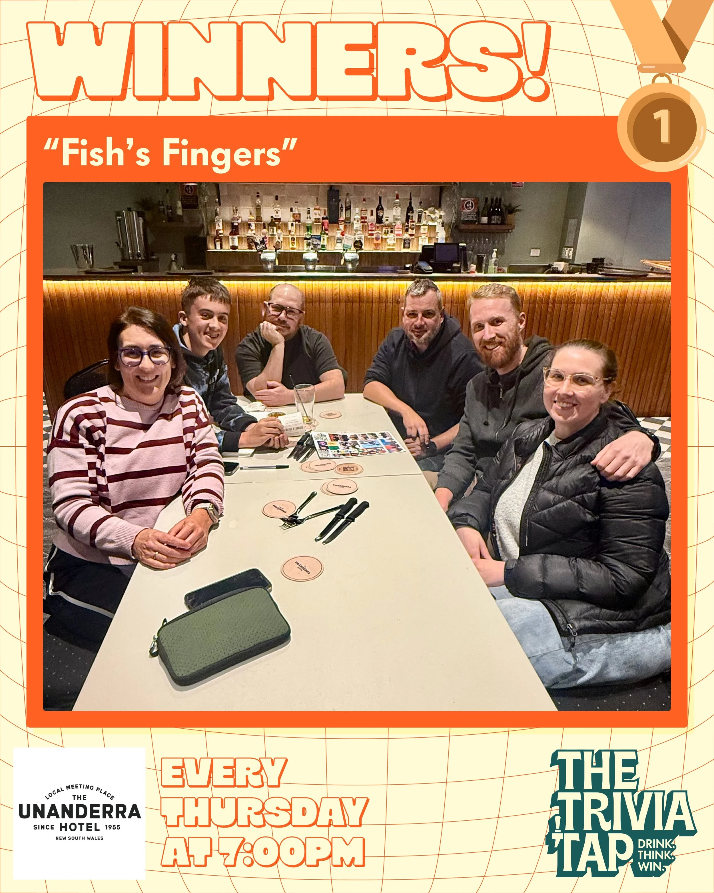 Huge turnaround at @theunanderrahotel! 🔄🍻

Last week&rsquo;s LAST place team bounced all the way back to take the WIN this week, proving anything can happen on a Thursday night! With 34 players across nine teams, there were plenty of laughs, great 