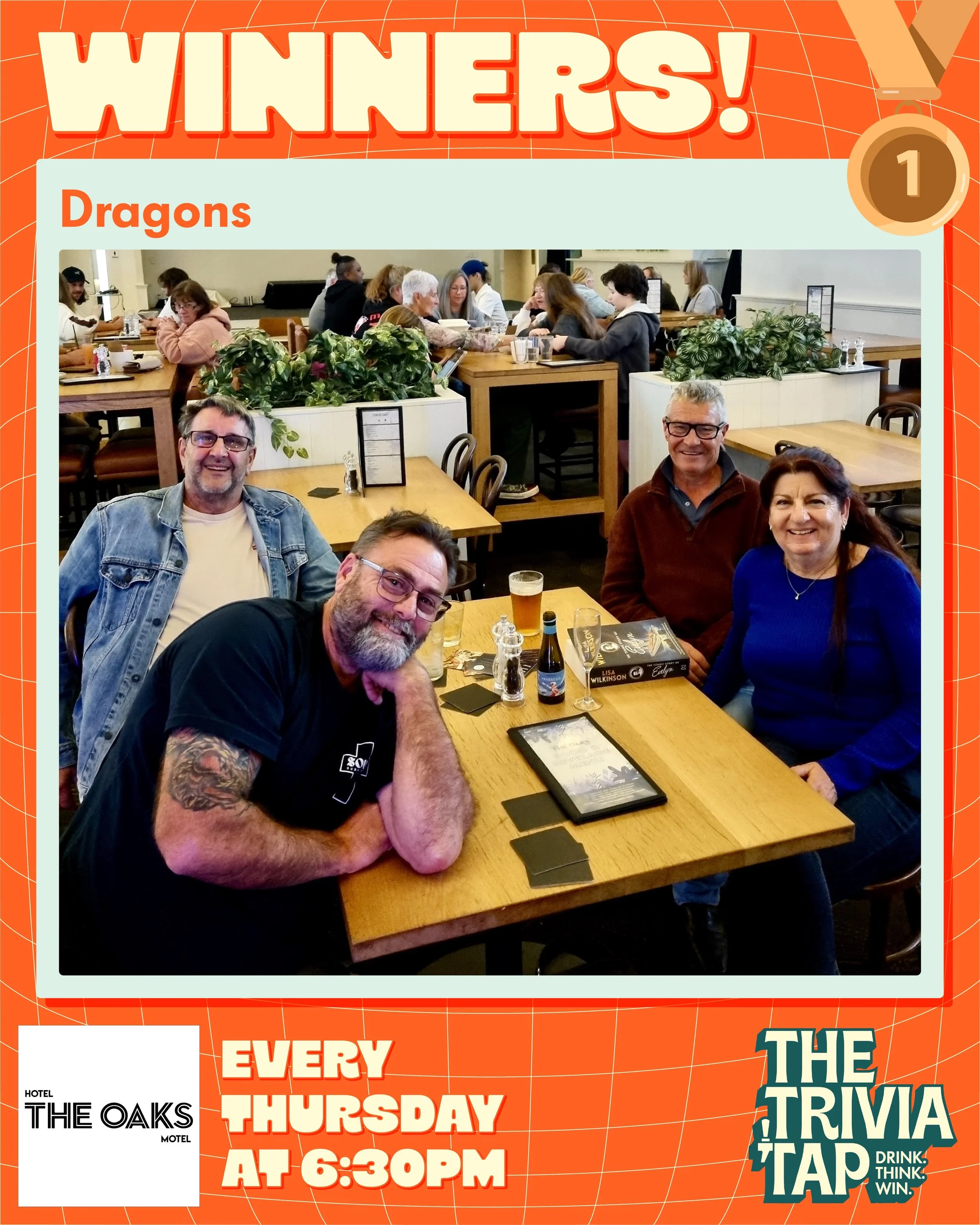 A brutal quiz and an unbelievably tight finish at @oakshotelalbionparkrail last night! 😬

Some seriously tough questions kept the scores low, but somehow made things even closer, with just TWO points separating 1st from 5th. Dragons eventually came 