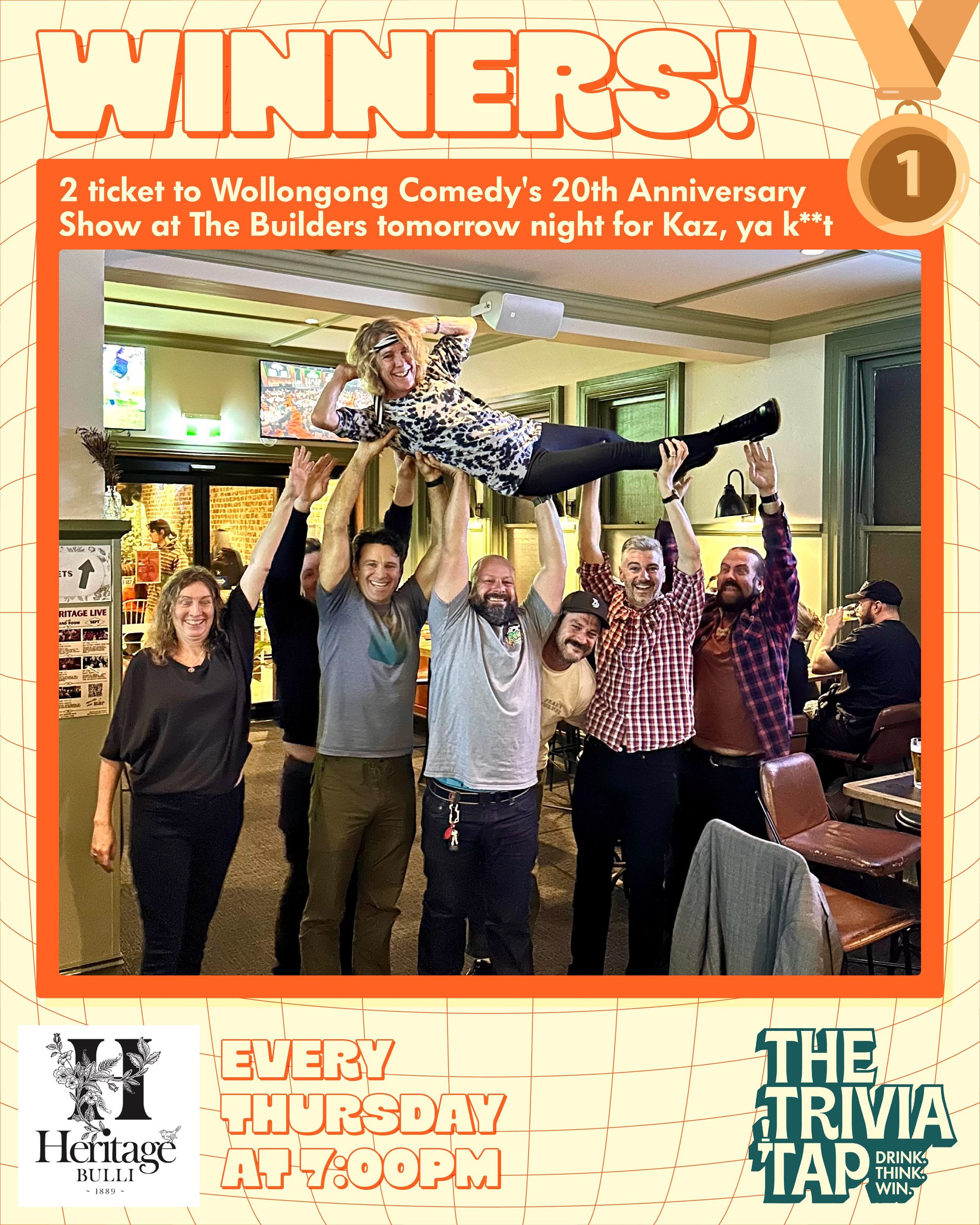 Half of the 2516 postcode showed up to @heritagehotelbulli last night for our busiest trivia night yet, with 139 players joining us for two reasons... 🥳

1. Play the best trivia in the Illawarra 🧠
2. Celebrate the Queen of Bulli&rsquo;s birthday: K