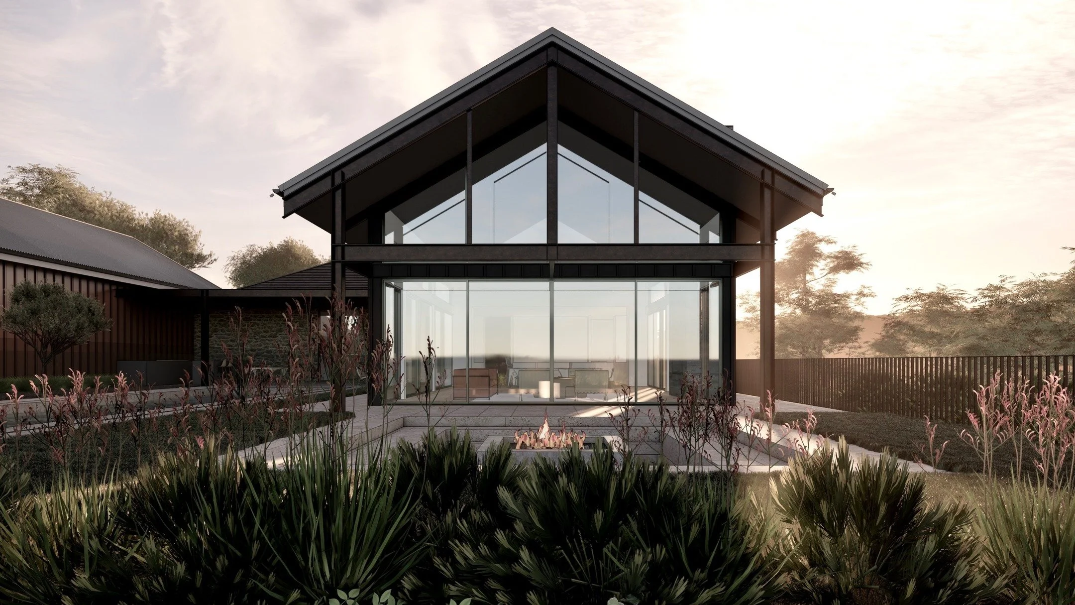 Friday reflections by the fire.
A glimpse of our Galston project - designed for slow evenings, long views, and connection to the land.