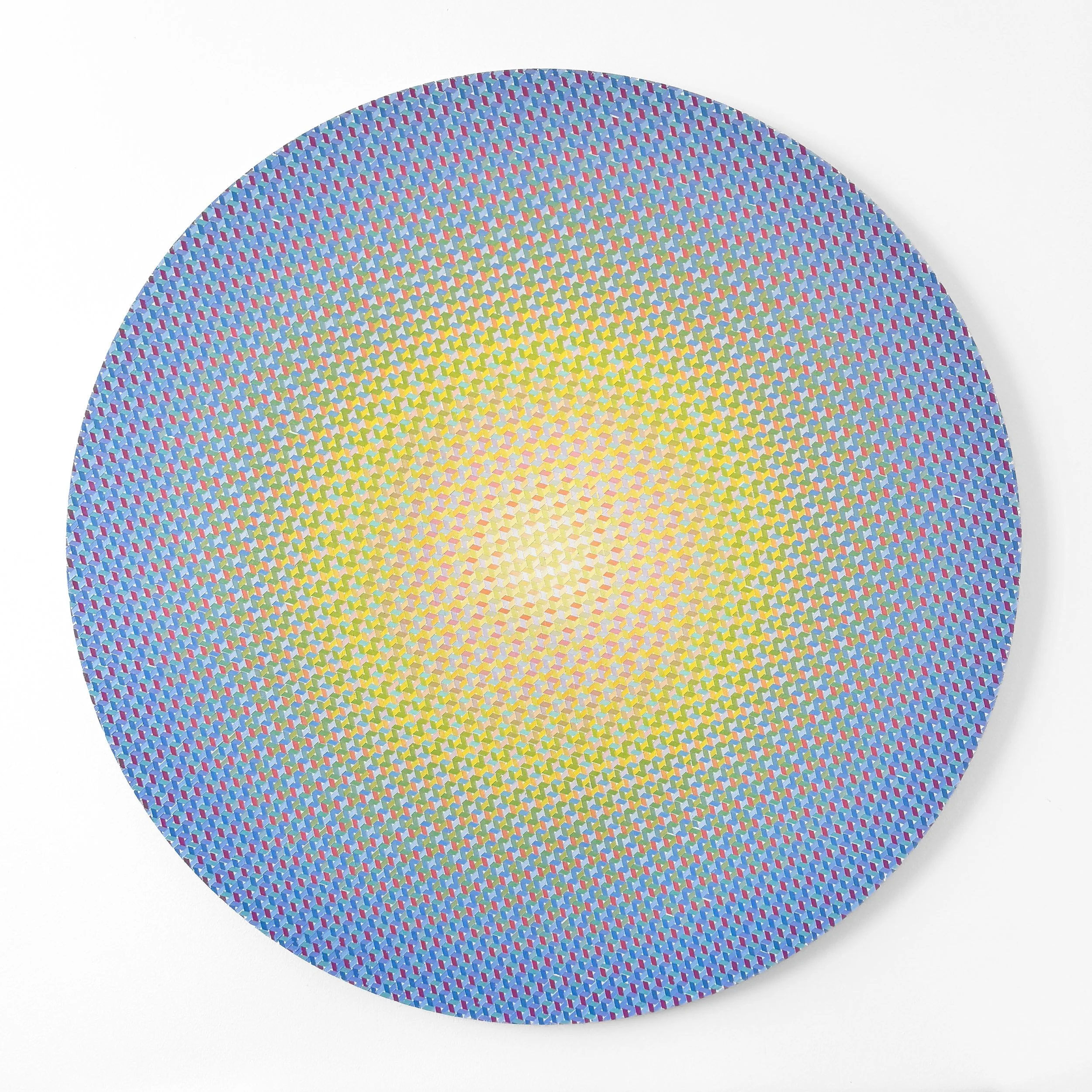   Four on Six  
2024
Acrylic on wood
36 inch diameter