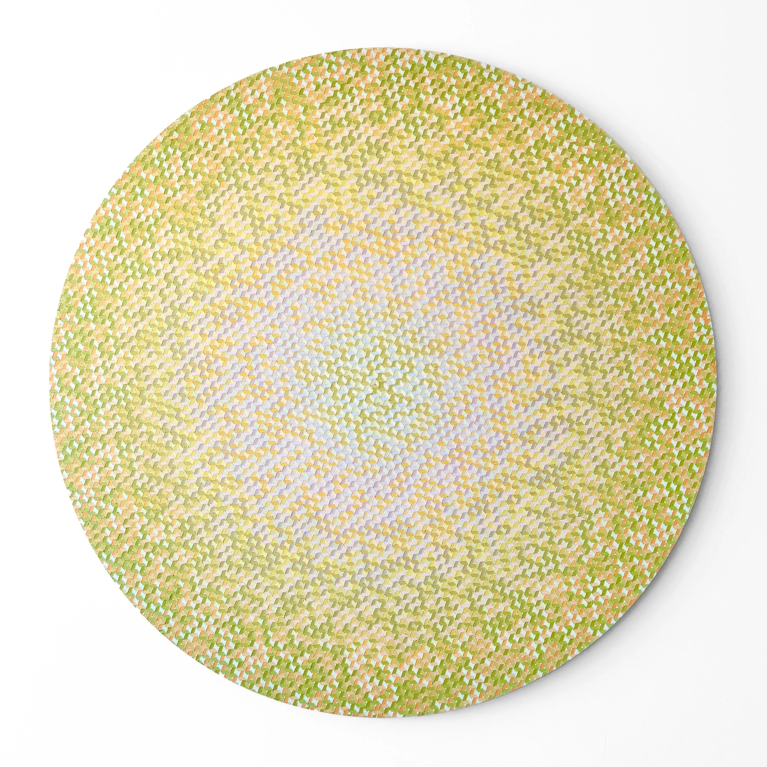   Ablaze  
2025
Acrylic on wood
36 inch diameter