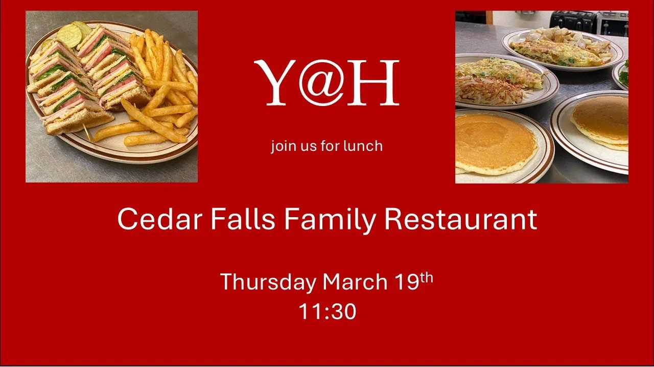 Young at Heart will meet for lunch