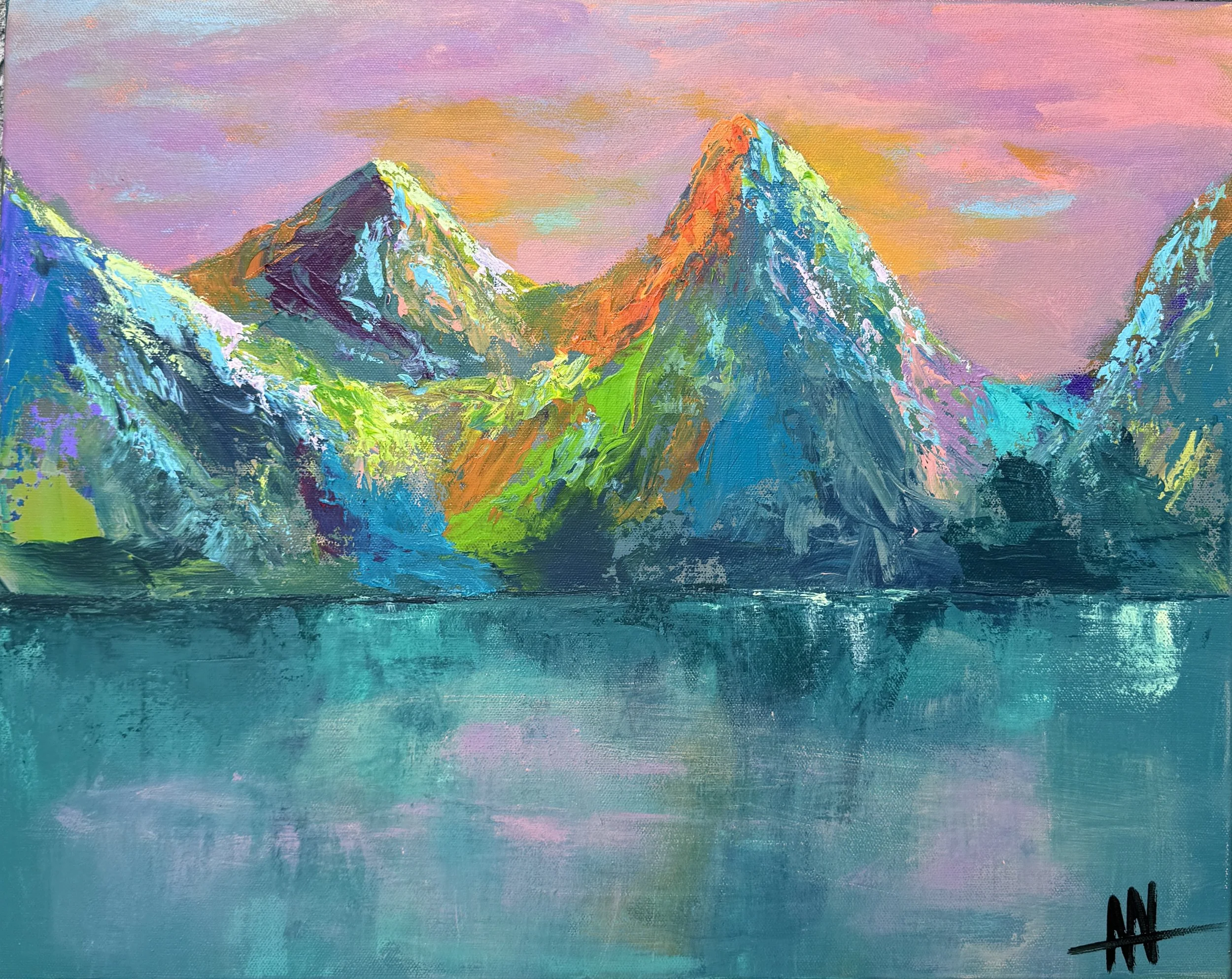 Custom painting, commissioned artwork by Amanda Ray Newman