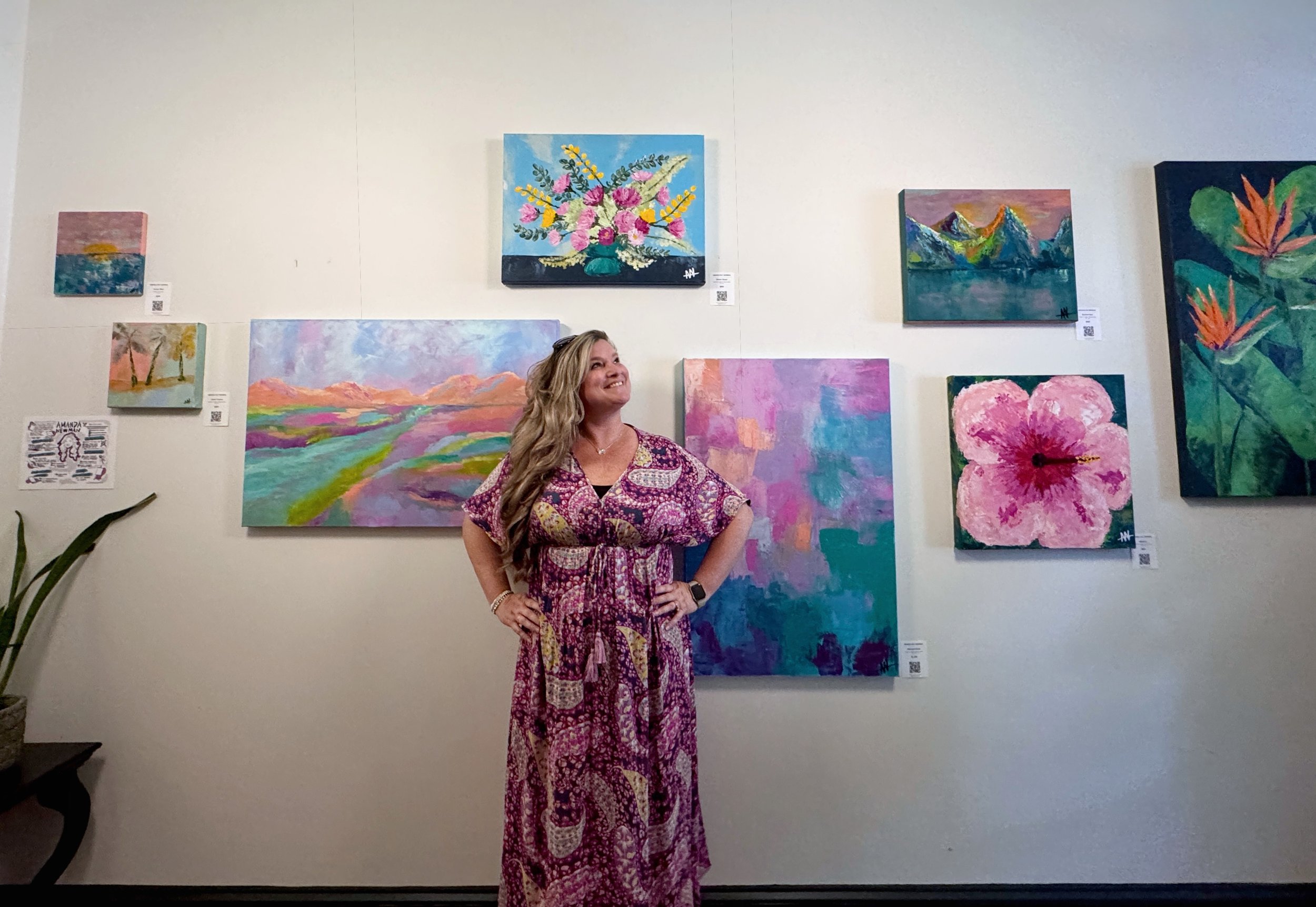 Custom paintings in art gallery, Georgia, commissioned artwork by Amanda Ray Newman