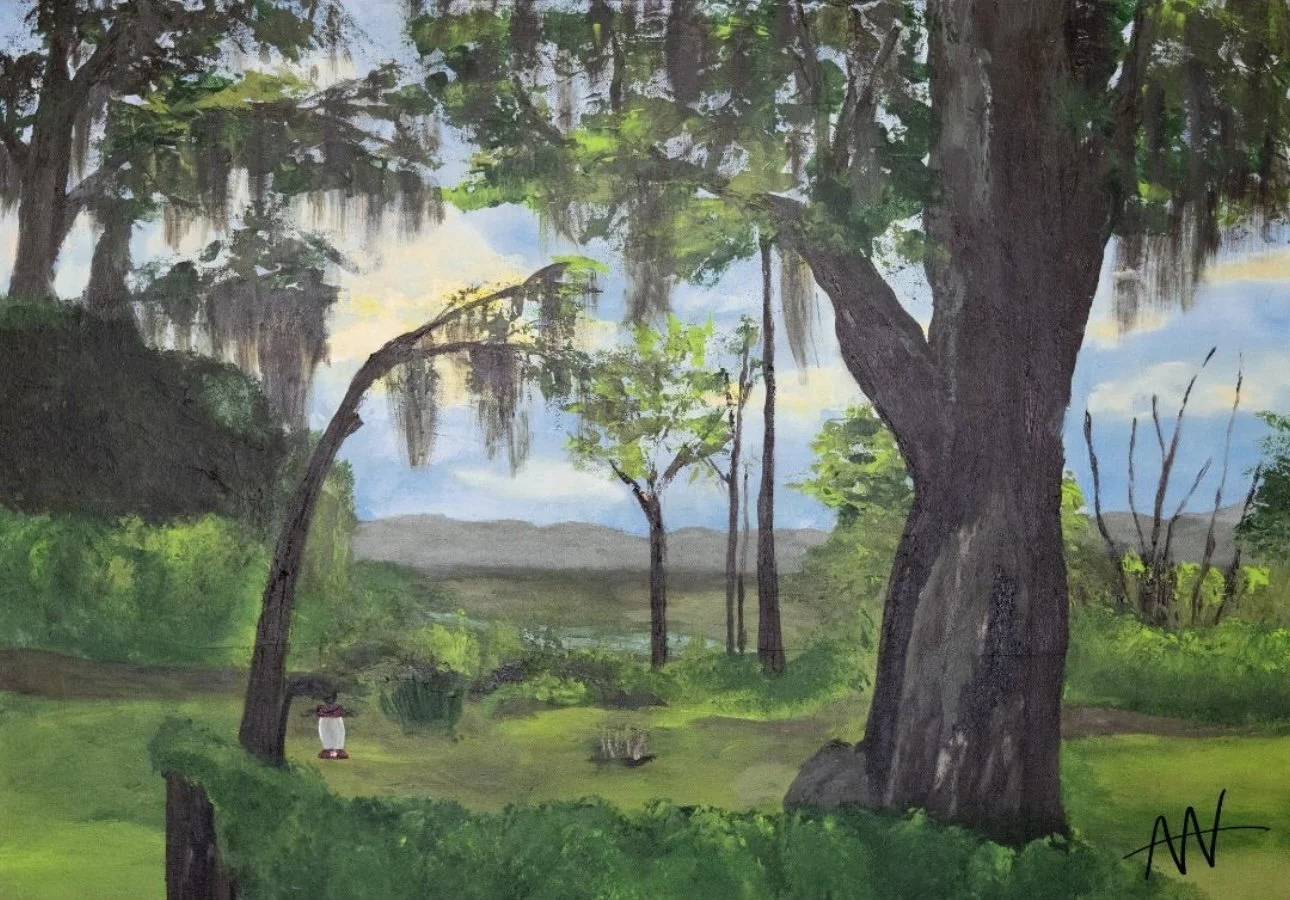 Custom painting of a homestead in South Georgia, commissioned artwork by Amanda Ray Newman