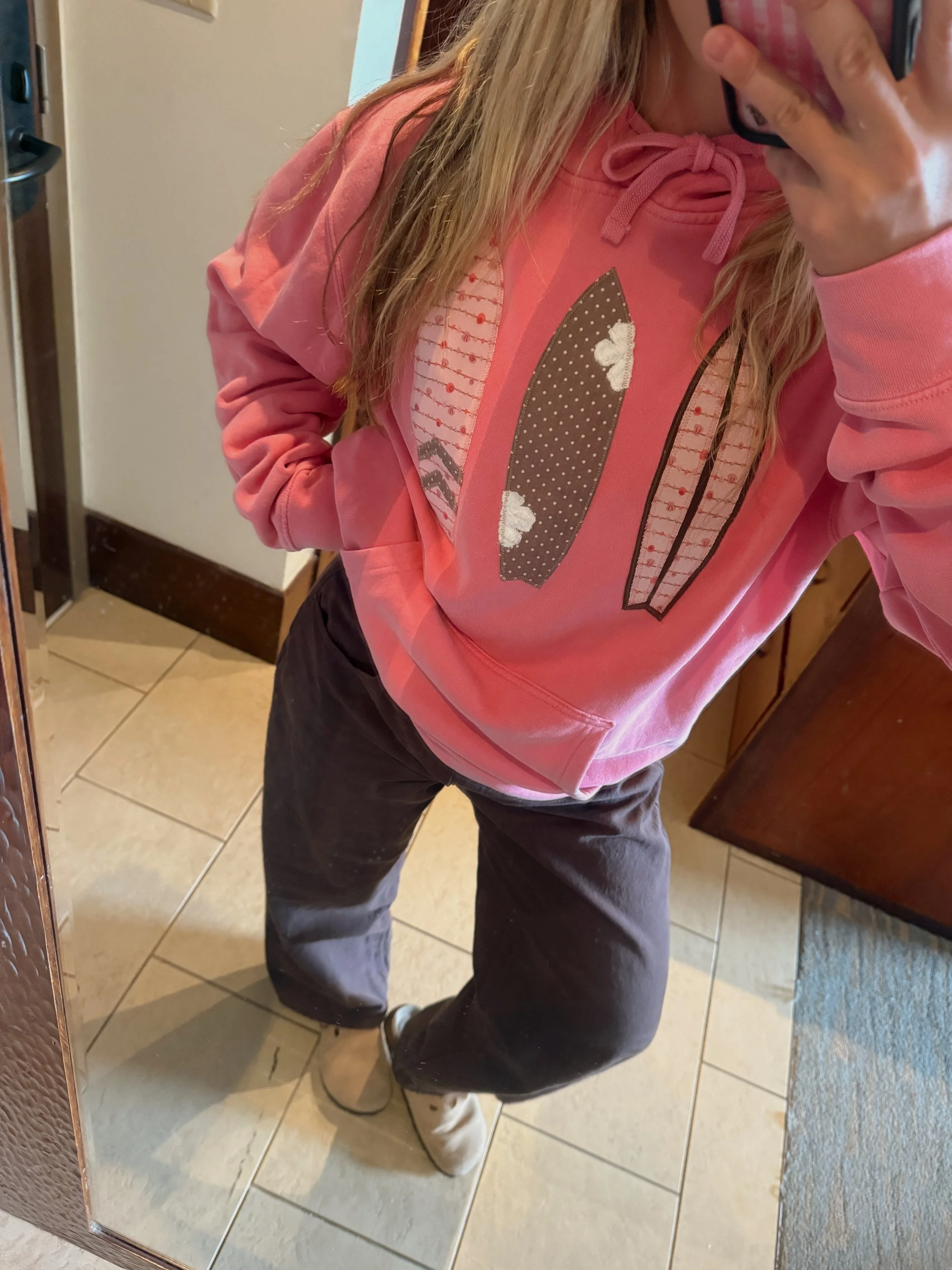 Pink Surf Hoodie