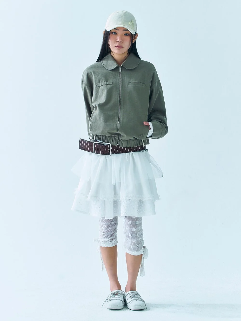 EYELET TUTU SKIRT [WHITE]
