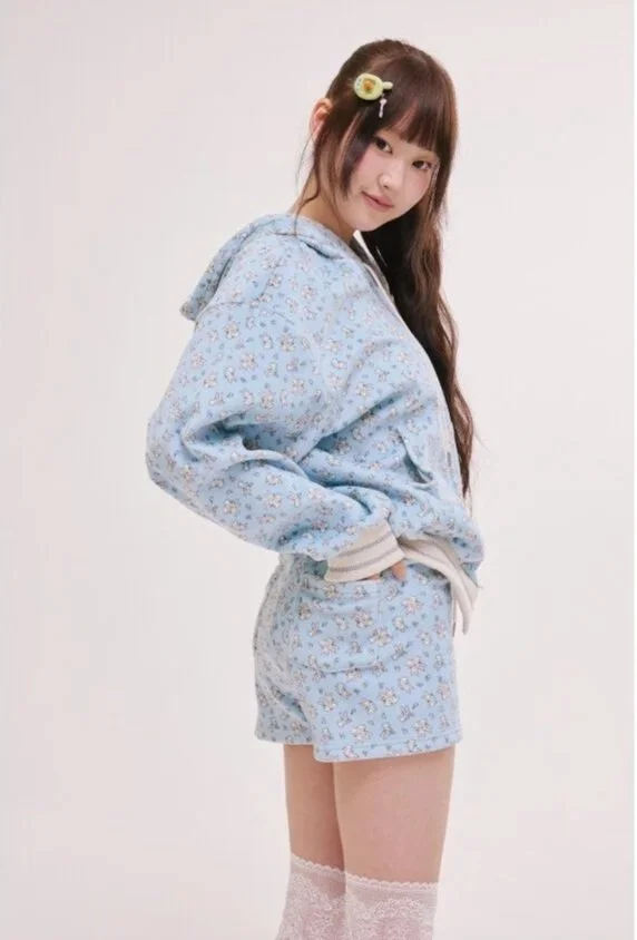 rabbit fluffy shorts babi blue