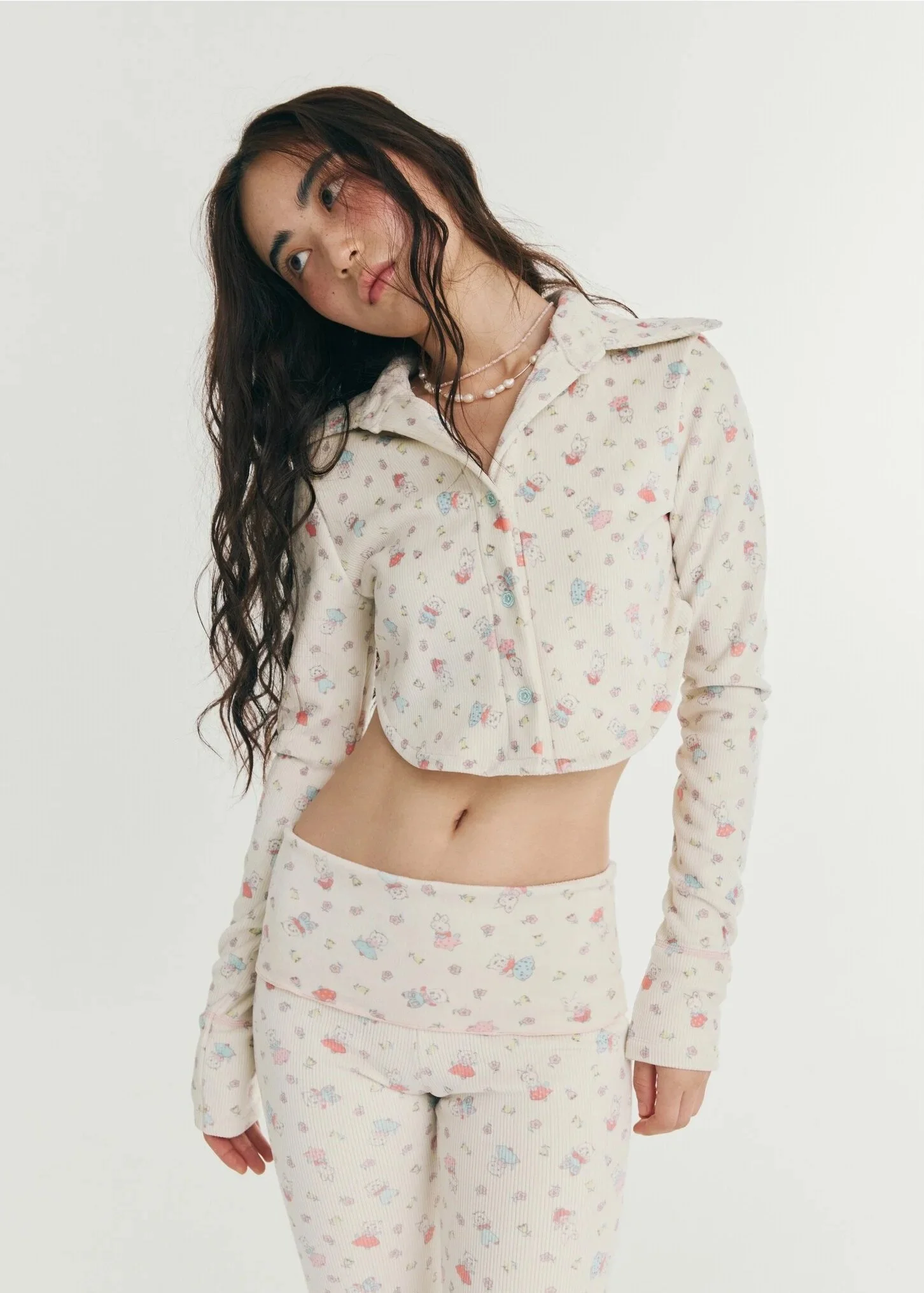 sheep fluffy crop shirts