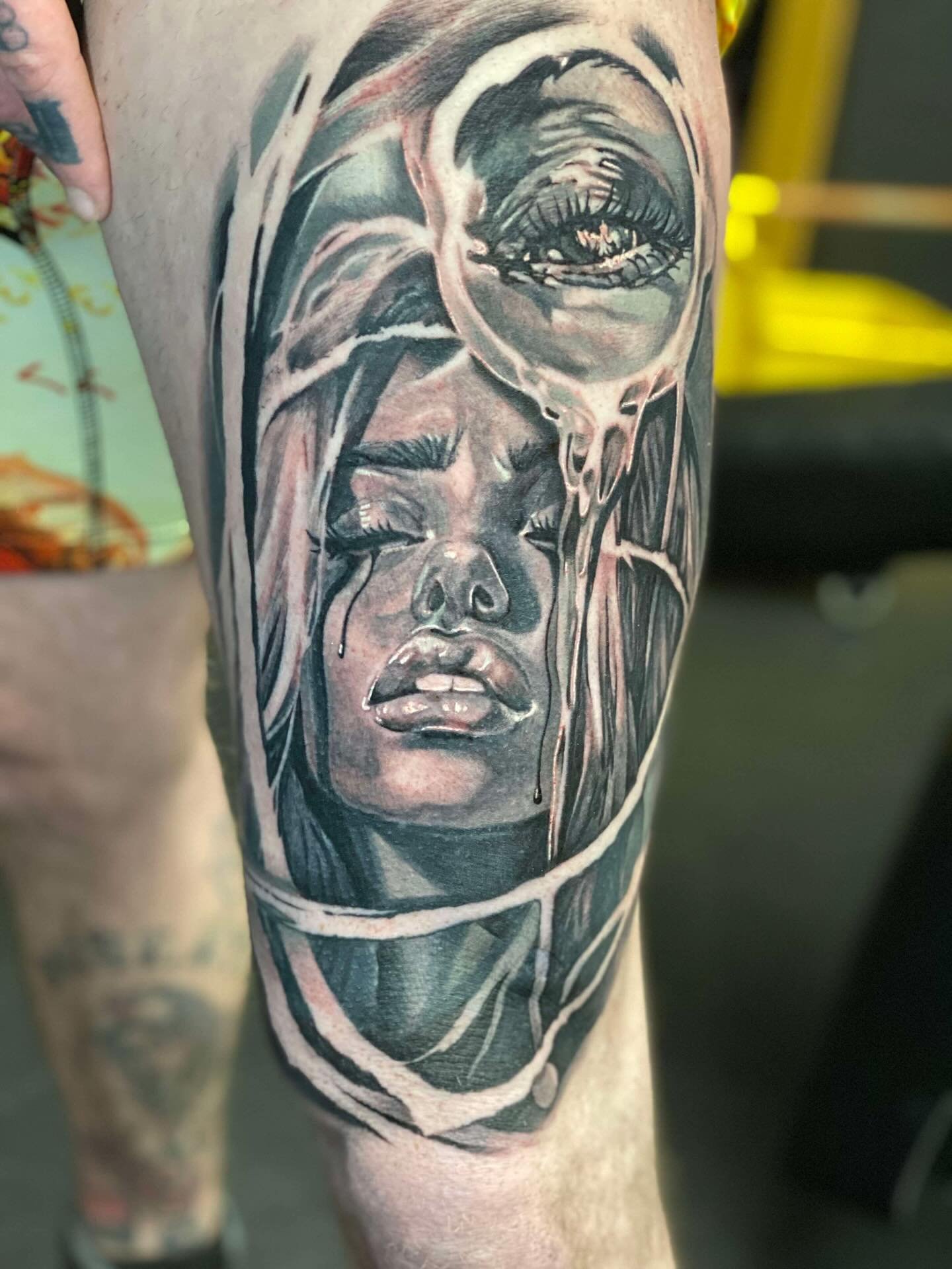 @mason_live2ink bringing the heat! #tattootattoos #portraittattoo #blackandgreytattoo #blackandgrey #art #fyp #fypage #foryourpage #forneytattoo #rockwalltattoo #forney #rockwall #artwork #blastedtattoocare #industryinks #yournewfavoriteink