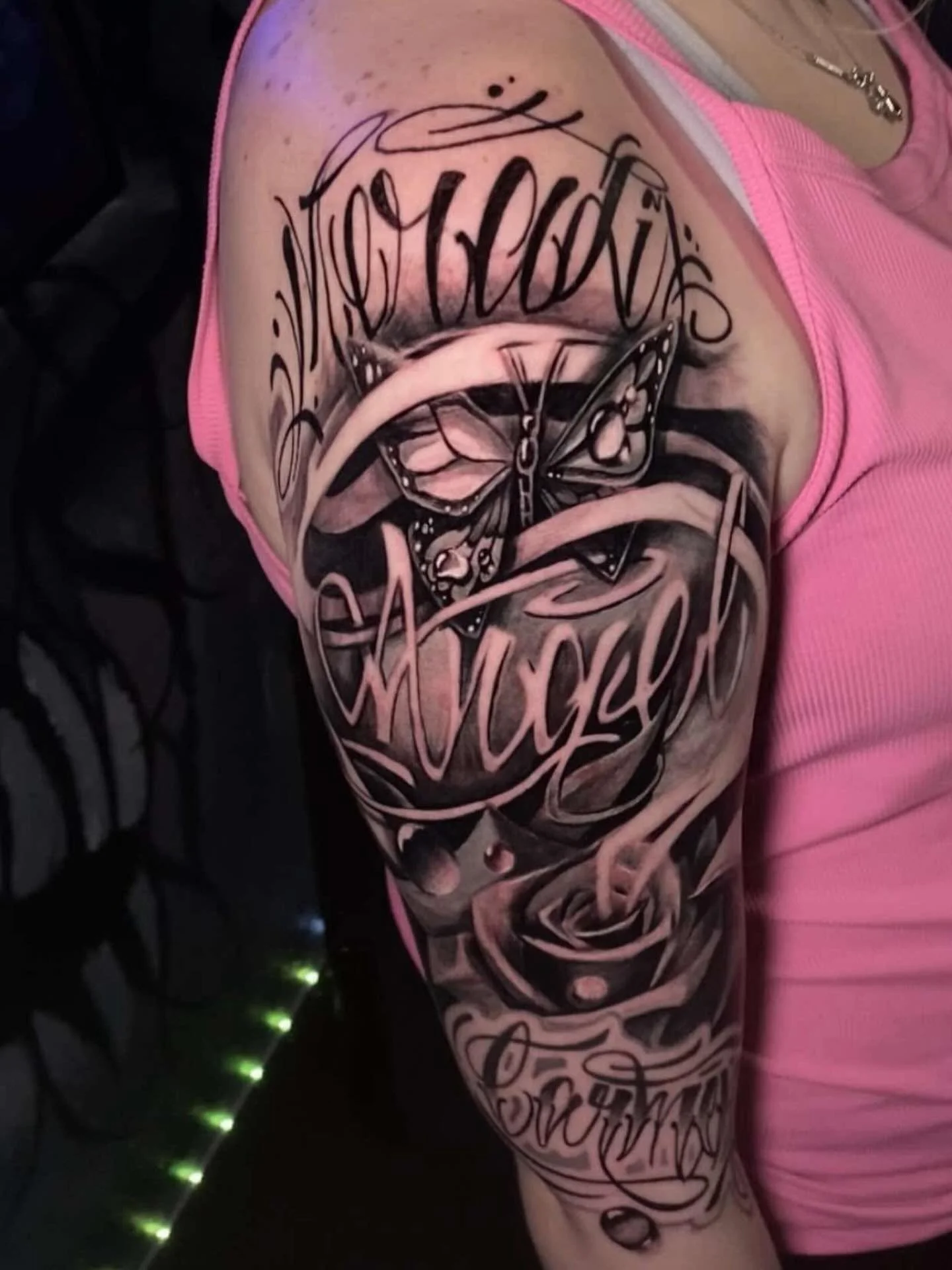 Artist @mason_live2ink loves him some lettering. To book with Mason reach out to him directly. @blastedtattoocare @industryinksusa #dallastattooartist #forney #rockwall #forneytattoo #rockwalltattoo #blackandgreytattoo #blackandgrey #tattoo #tattoos 