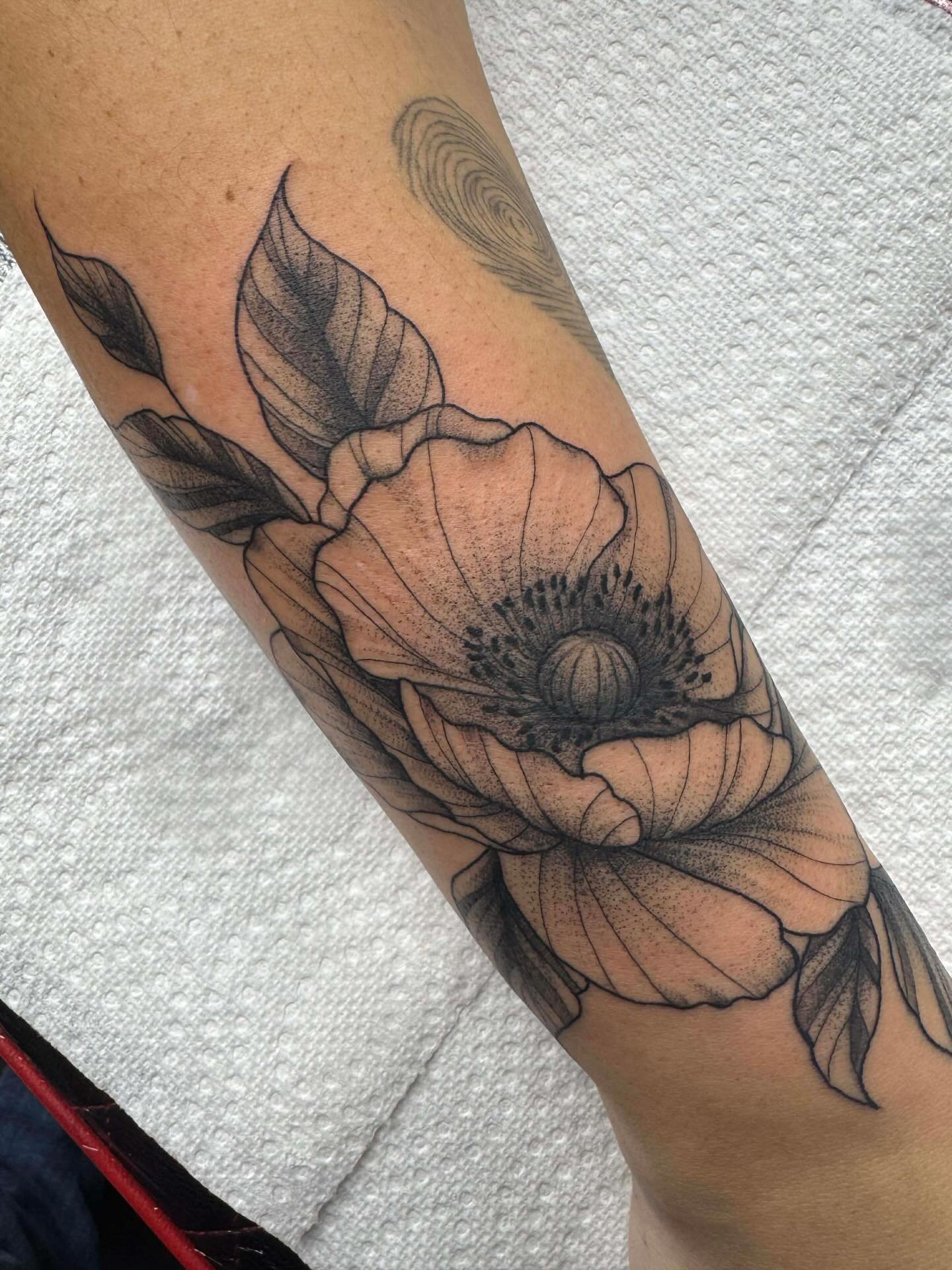 @tattoosbybobcat black and grey floral #fyp #fypage #tattoo #art #rockwall
