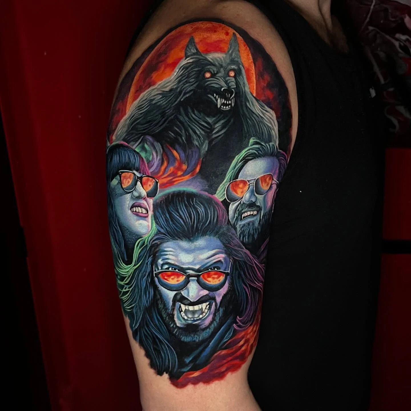 Portrait collage from the show &ldquo;What We Do in the Shadows&rdquo; done by @mikehamill17 #fyp #fyoage #art #tattoo #tattoos