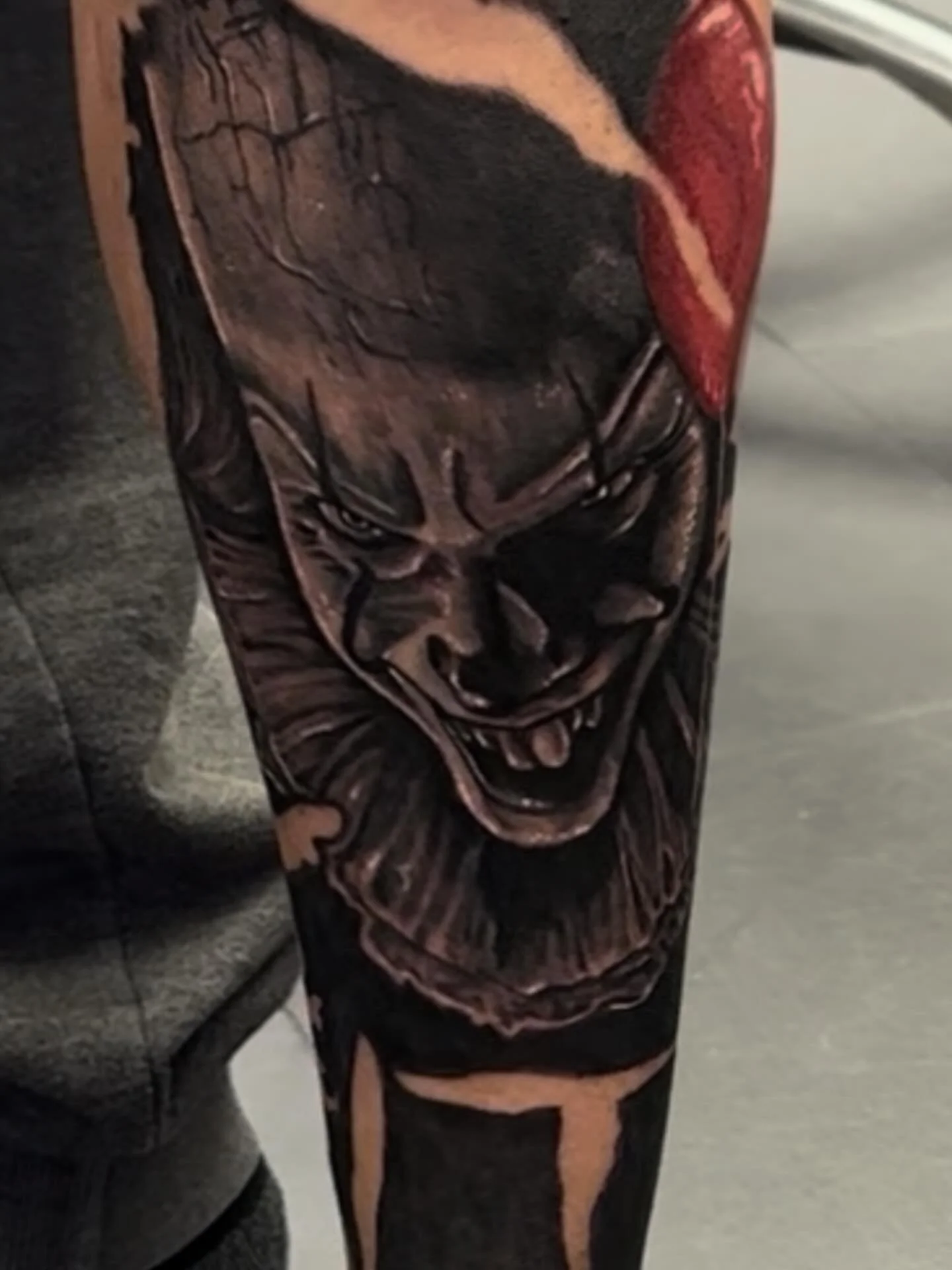 Pennywise Donny @tp.fine.tattoos #fyp #fypage #tattoo #art #artist @blastedtattoocare @industryinksusa