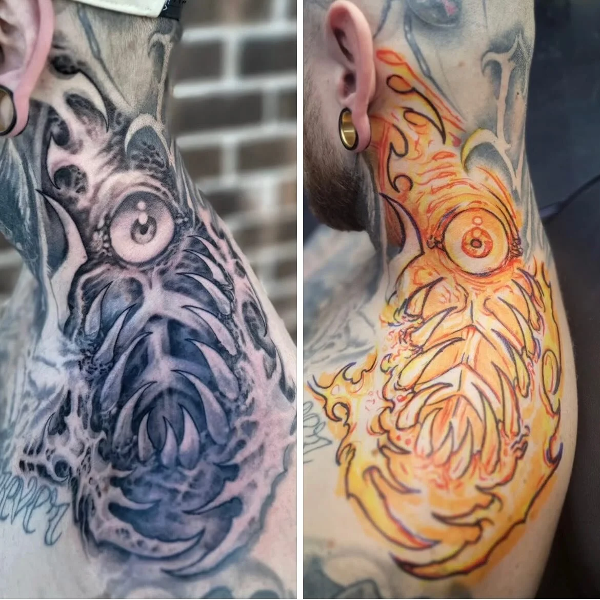 @jmhtattoos sharpie to tattoo. Little freehand action. #freehand #tattoo #artwork #fyp #fypage