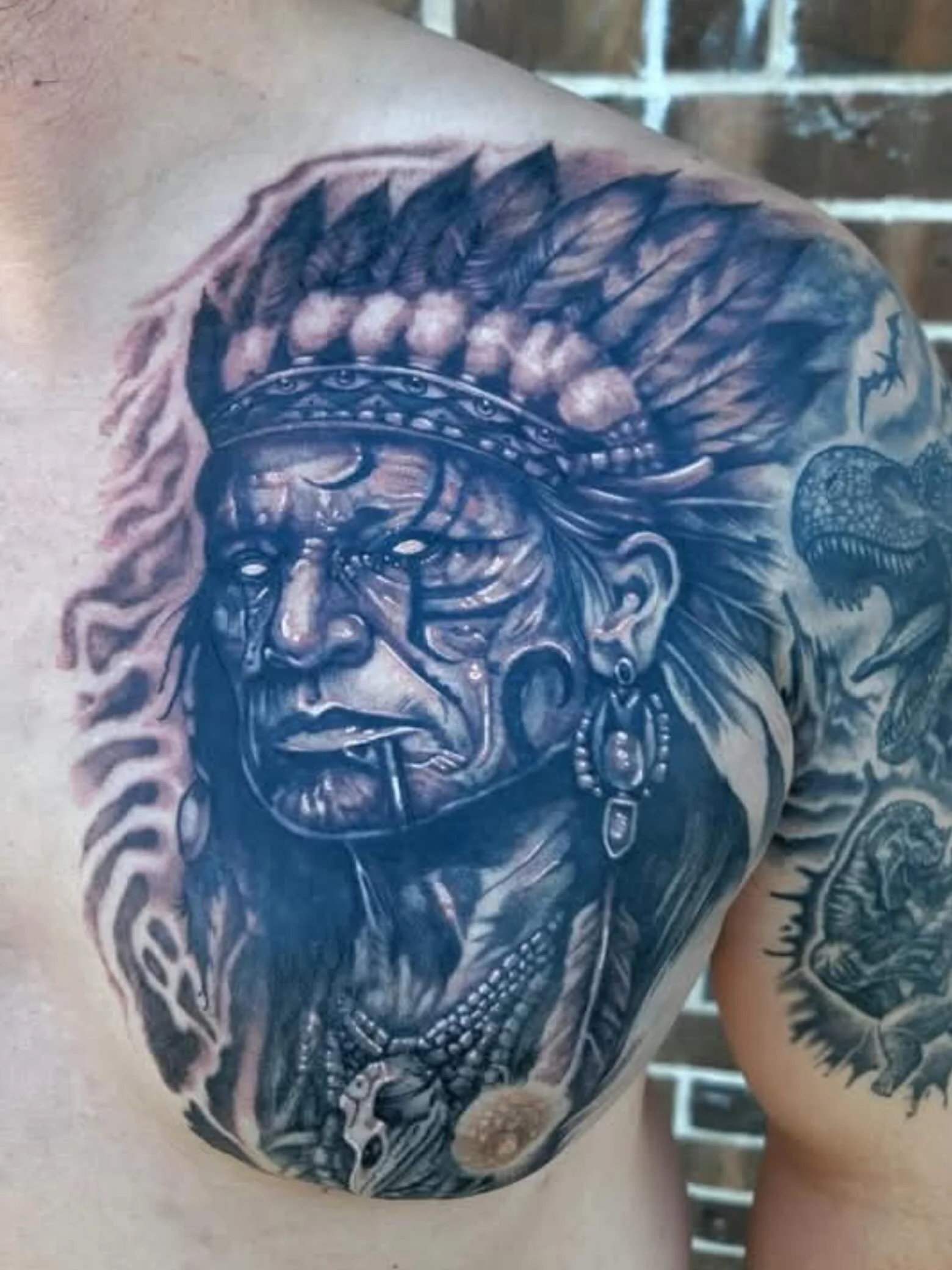 @jmhtattoos with this insane portrait. #fyp #fypage #tattoo #art #portrait
