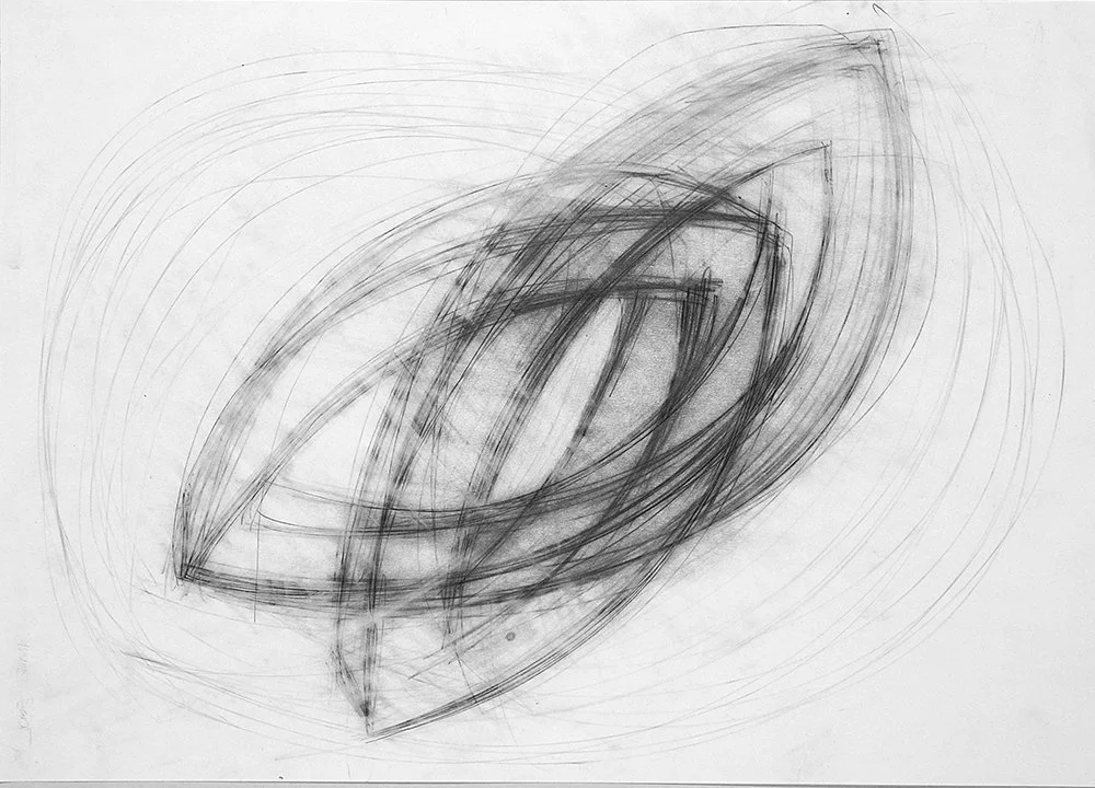 "O.T.", 2008, Grafit auf Karton, 50 x 70 cm