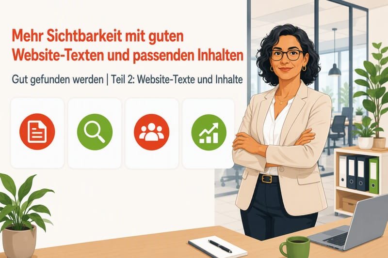 Mehr Sichtbarkeit mit guten Website-Texten und passenden Inhalten
