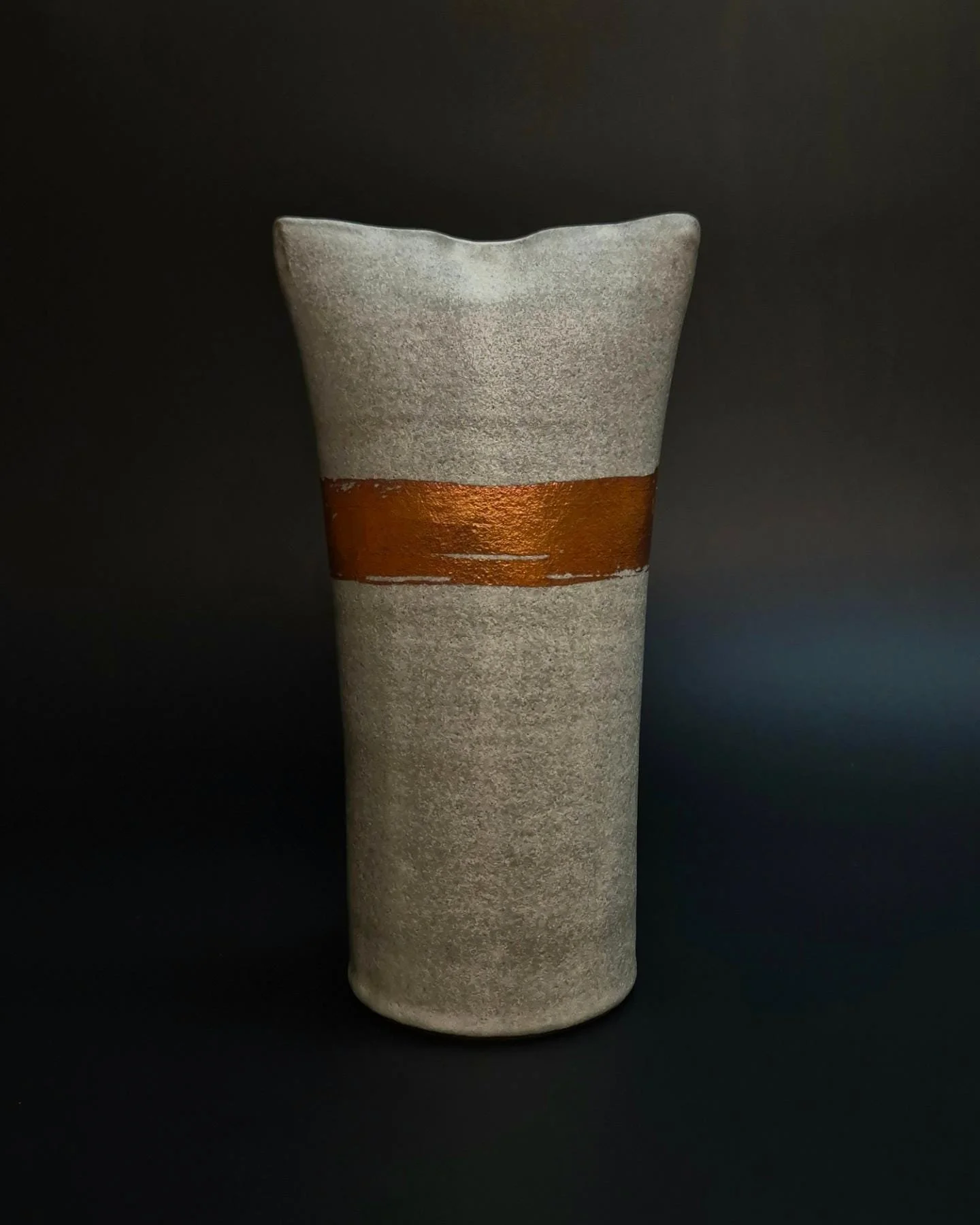 Stème. Grès, émail et feuille de cuivre