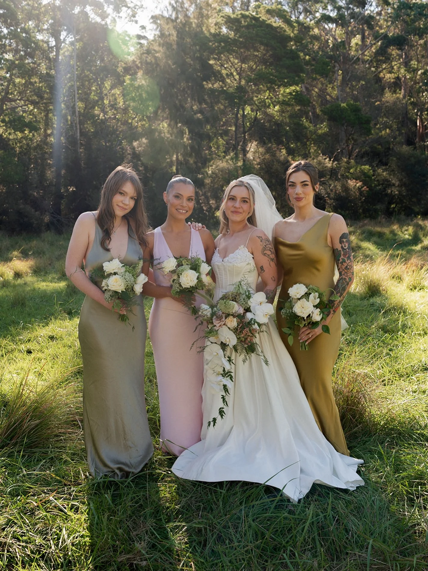 Emily &amp; her girls 🤍 

@emrobinss vintage wedding gown, fit to perfection by @gp.creatives 

Photo @benjaminsowry 
Content @yourromance_cc 
Gown sourced from @callmethebreeze 
Florals @thewildroseflorist.moruya 
Hair @hairkind.thesalon 
Makeup @e