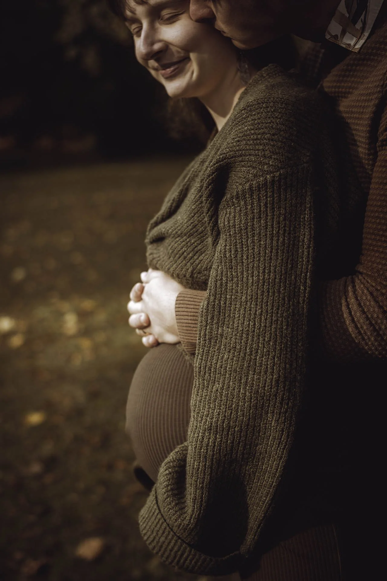 Gentle Embrace Over Baby Bump - Maternity Love in Berlin.jpg