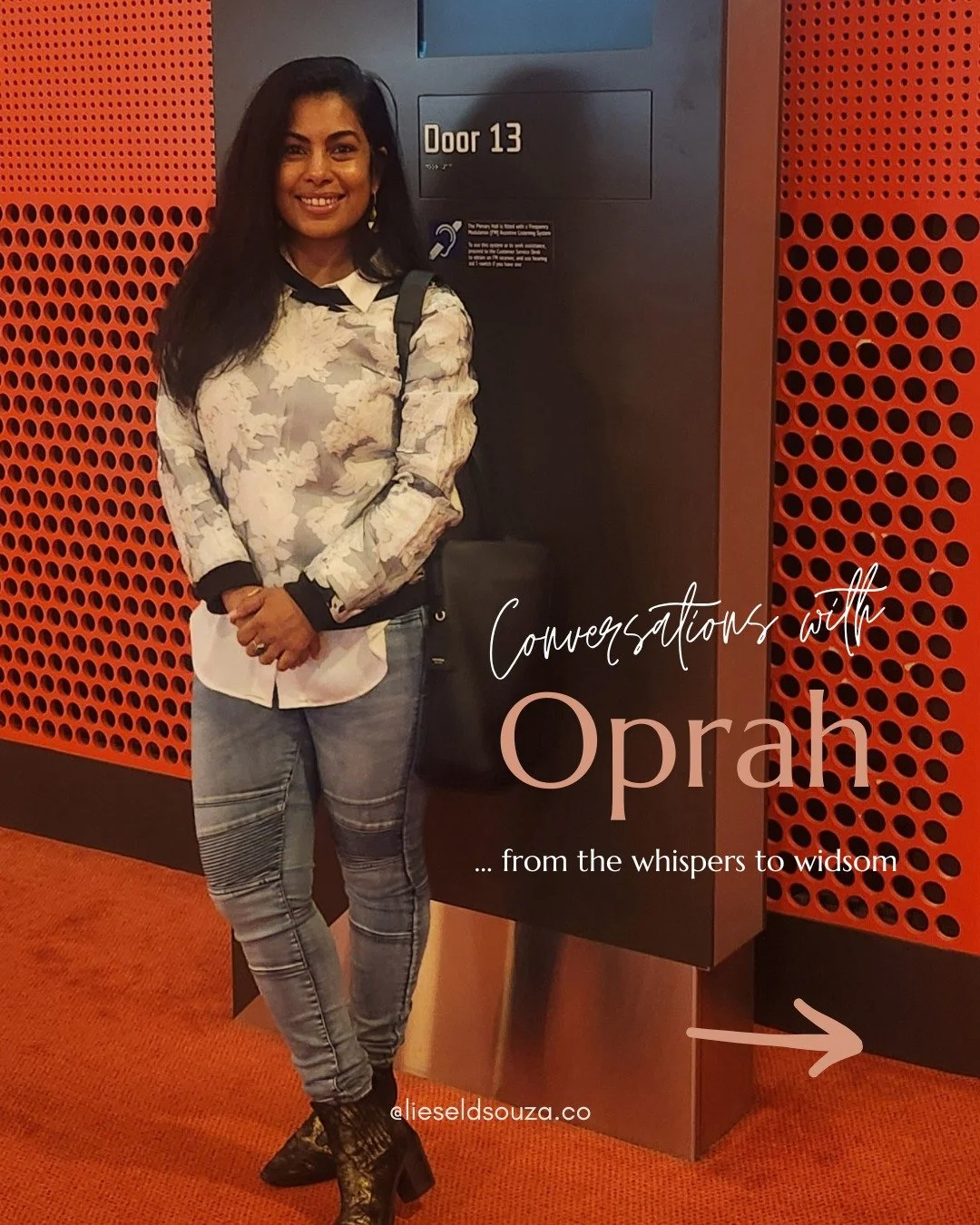 The whispers to wisdom ✨️
An wonderful night with @oprah 
 
What I&rsquo;ve always admired about Oprah
is her confidence in her truth, even when it looked different.
 
And her courage to not only trust it for her own purpose,
but to place it in servi