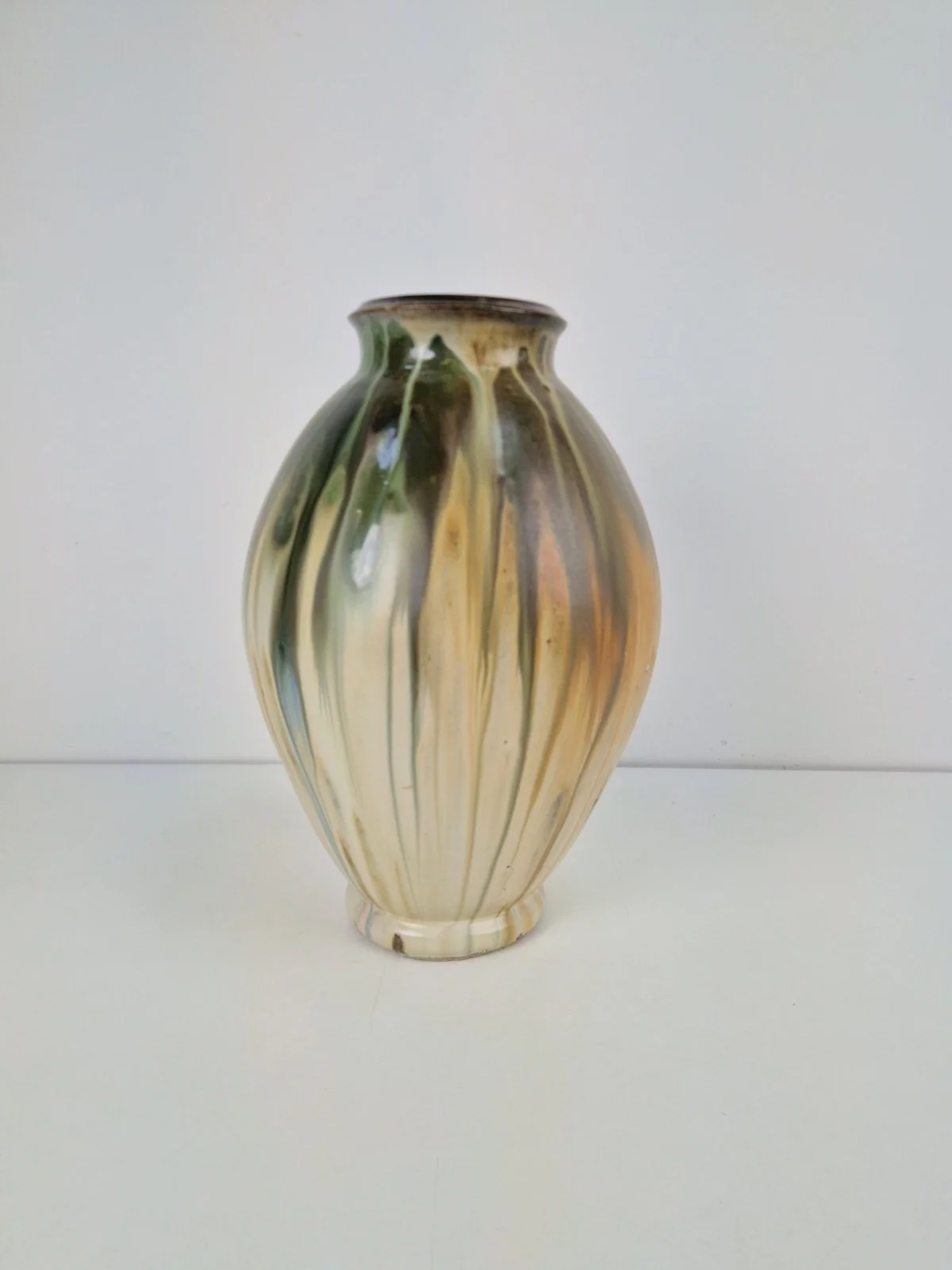 Glazed Stoneware Vase by Grégoire Lebon, Belgium, 1940s