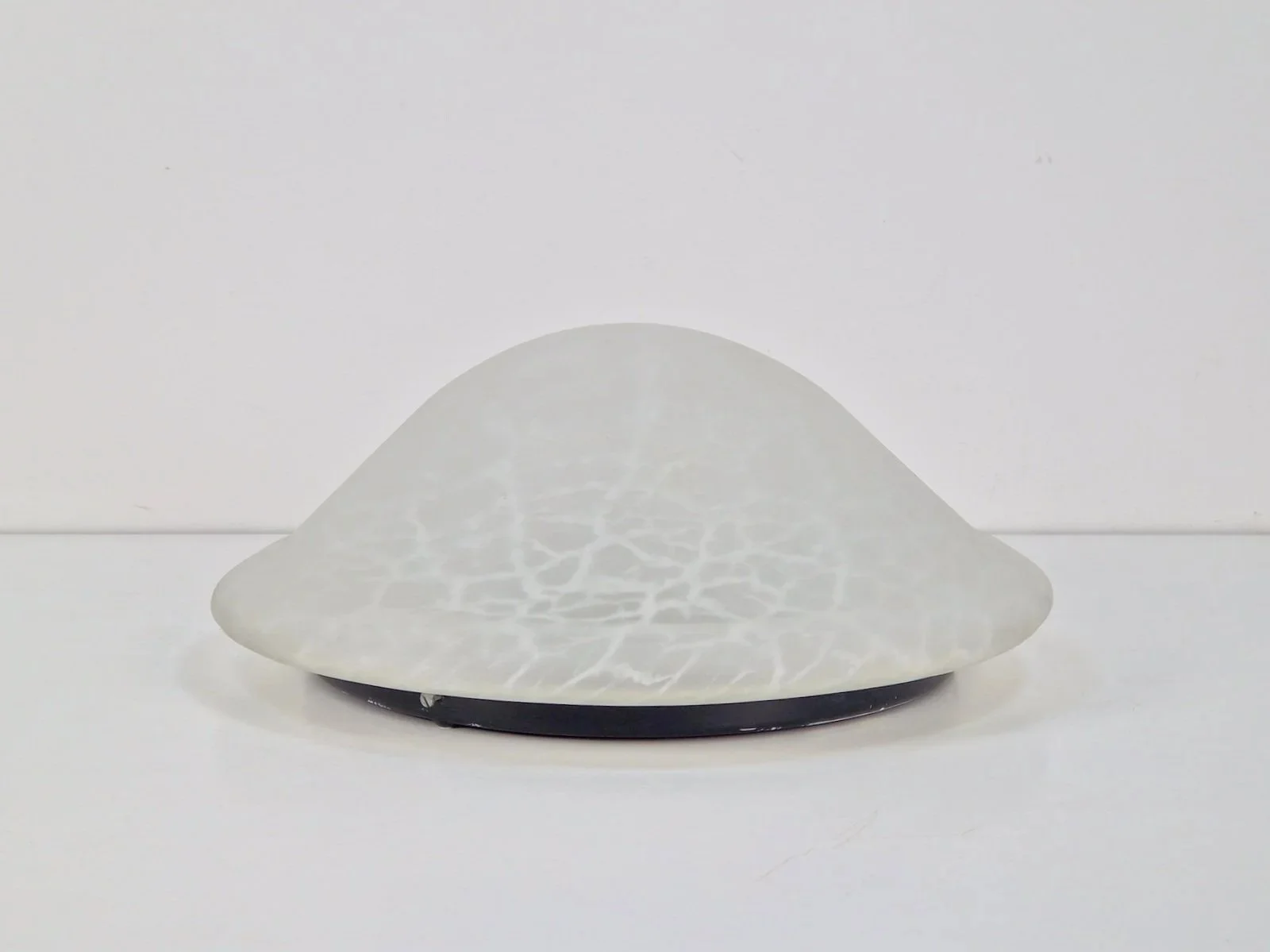 Vintage Mushroom Ceiling Lamp in Glass by Massive, 1970s