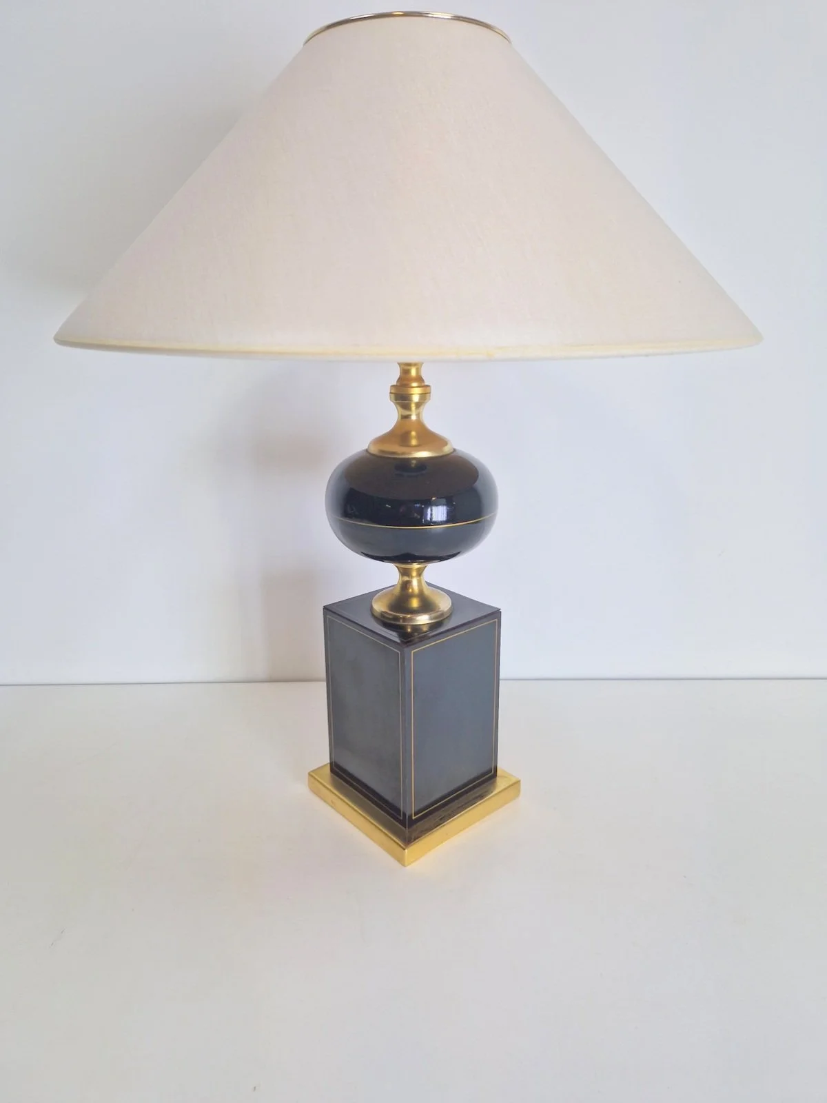 Brass Table Lamp from Le Dauphin, France 1970s