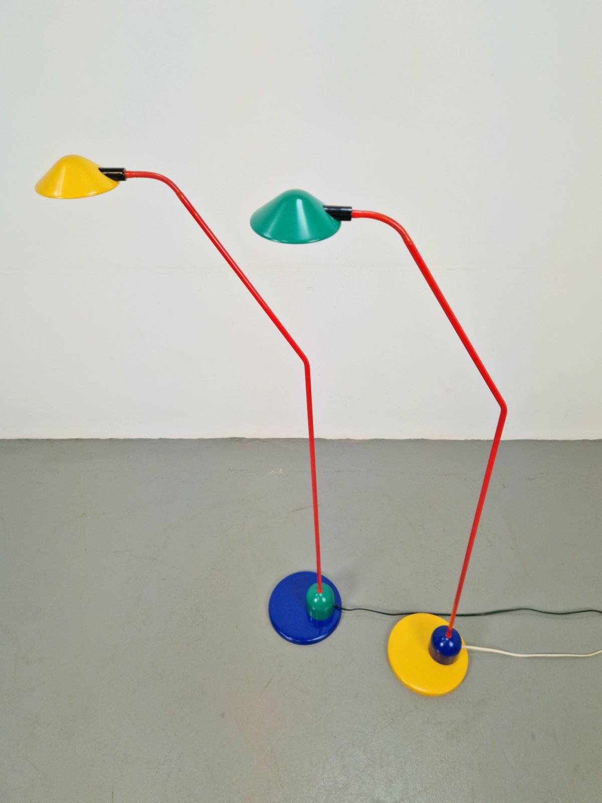 Memphis Floor Lamps from Happylight, 1980s, Set of 2