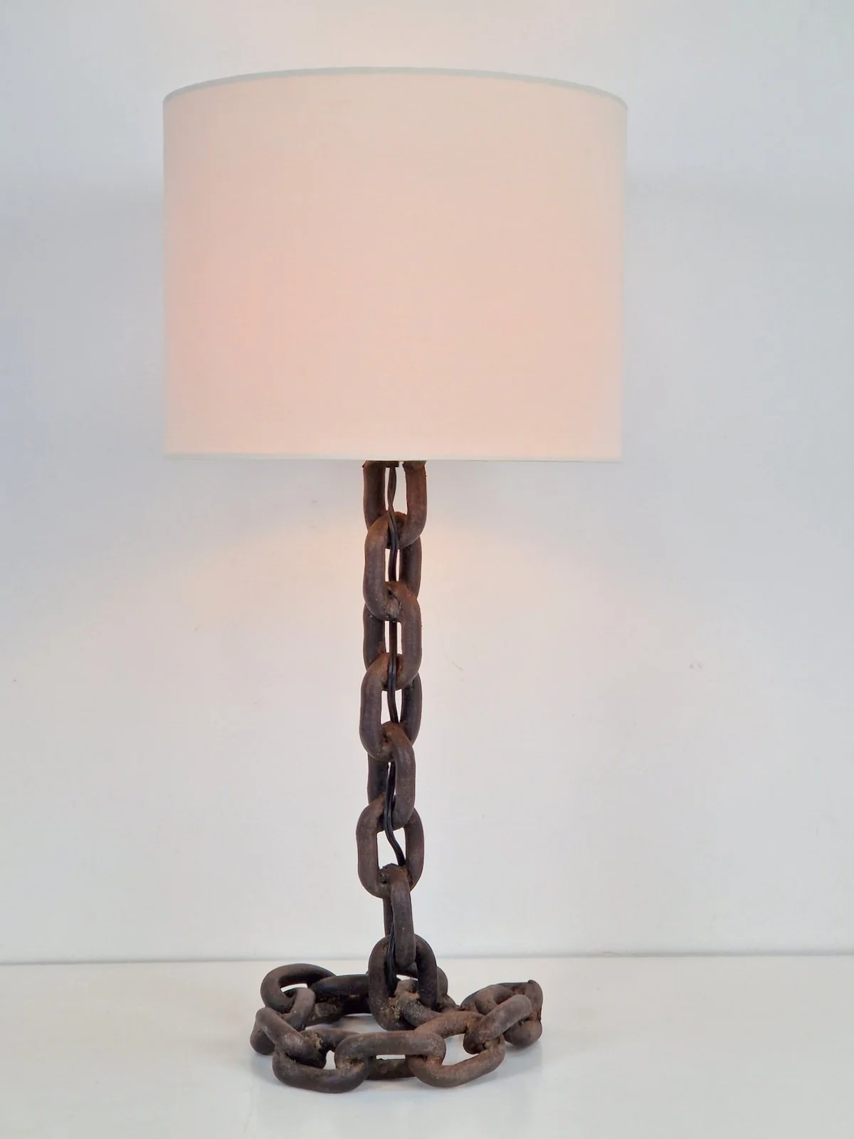 Brutalist Chain Table Lamp attributed to Franz West, 1980s