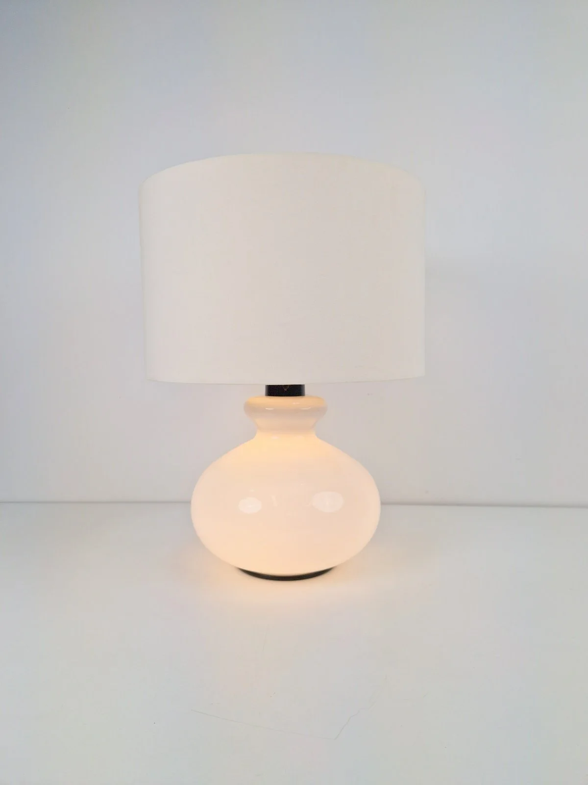 Vintage Glass Table Lamp from Dijkstra, 1960s