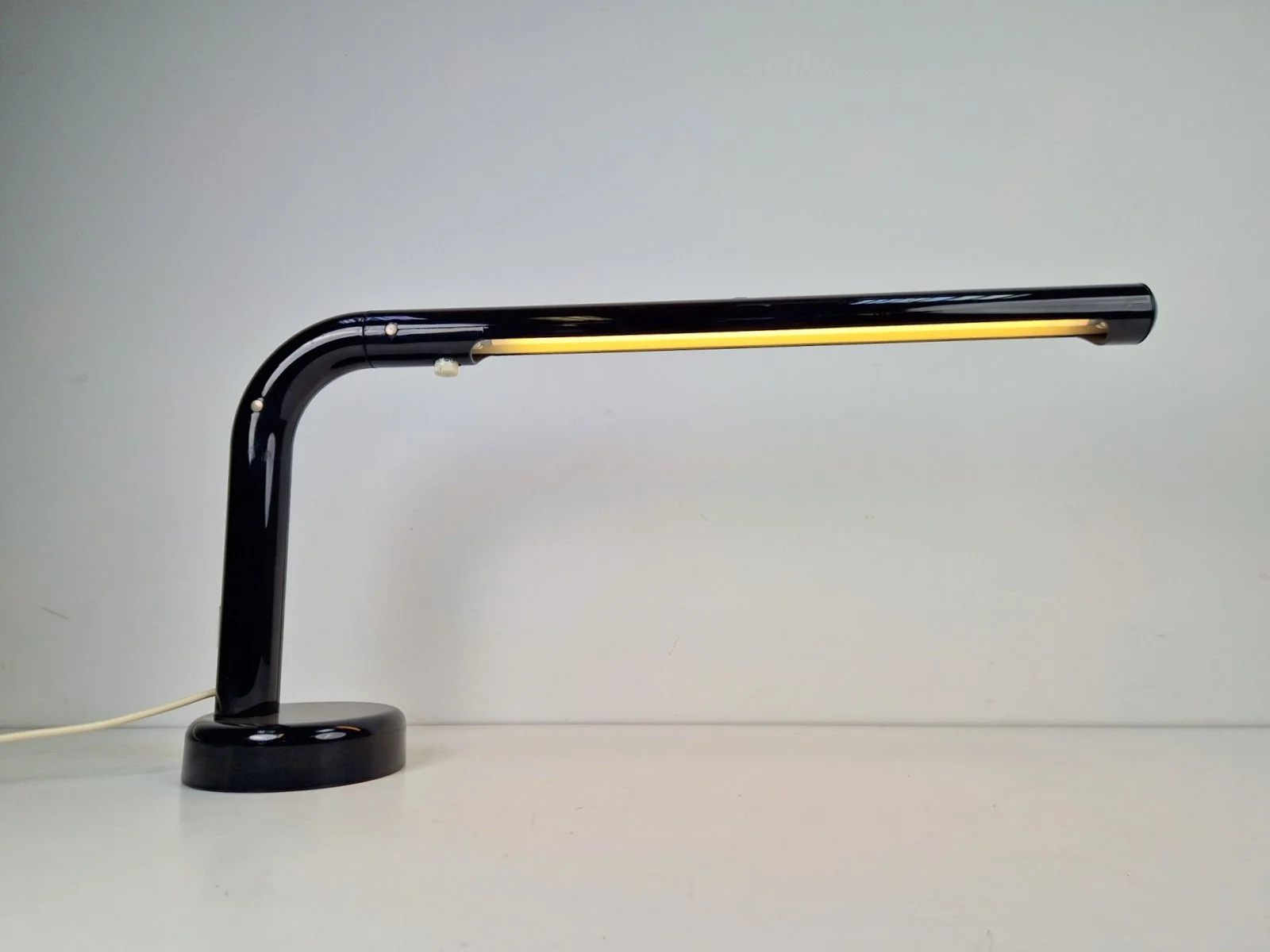 Black Tube Desk Lamp by Anders Pehrson for Atelje Lyktan, 1970s