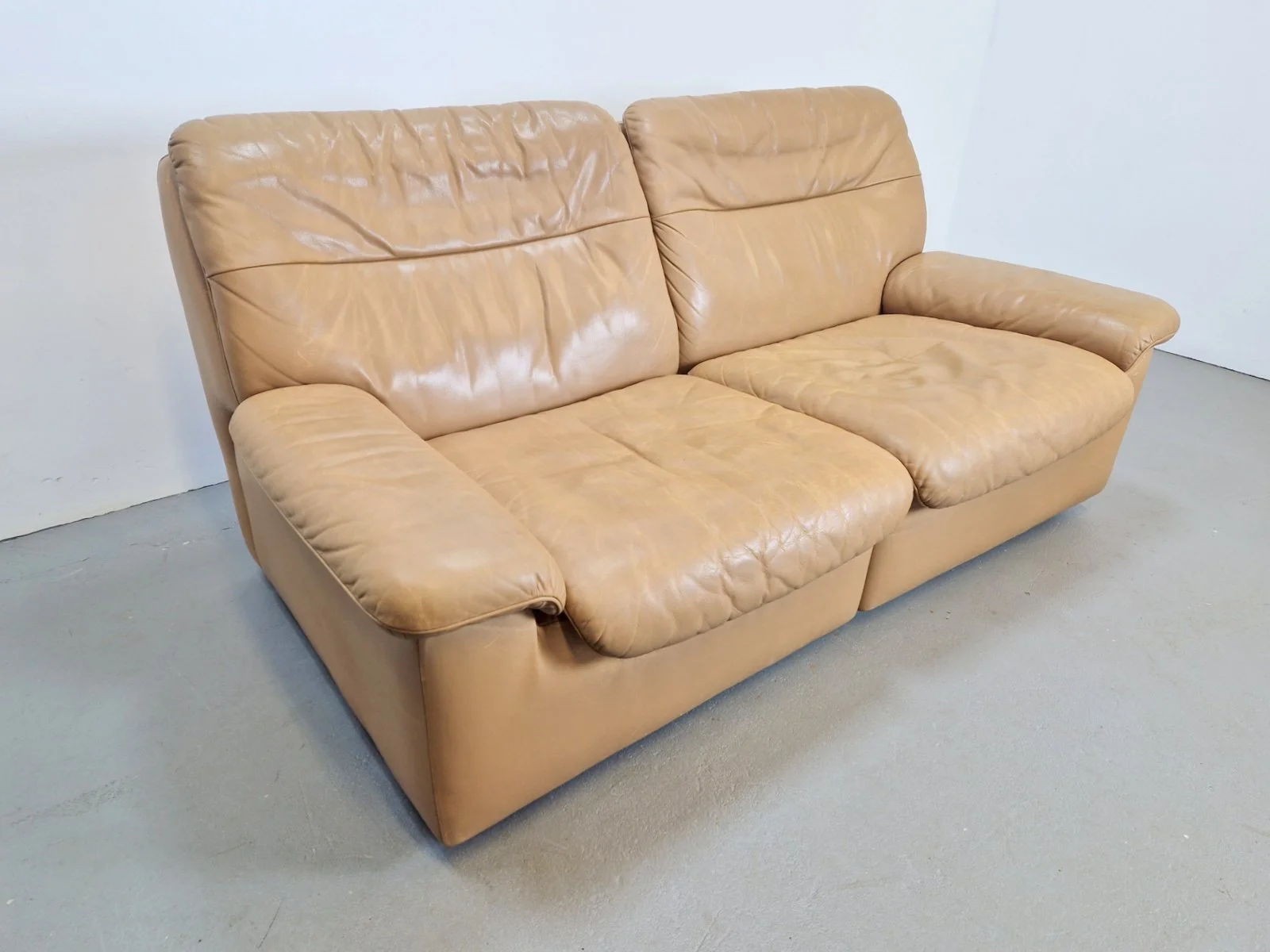 Leather DS 66 2-Seater Sofa by Carl Larsson for de Sede, 1970s