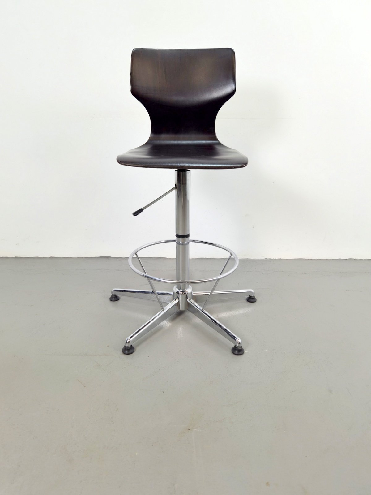 Studio chair with foot ring by Adam Stegner for Flötotto Pagholz, 1970