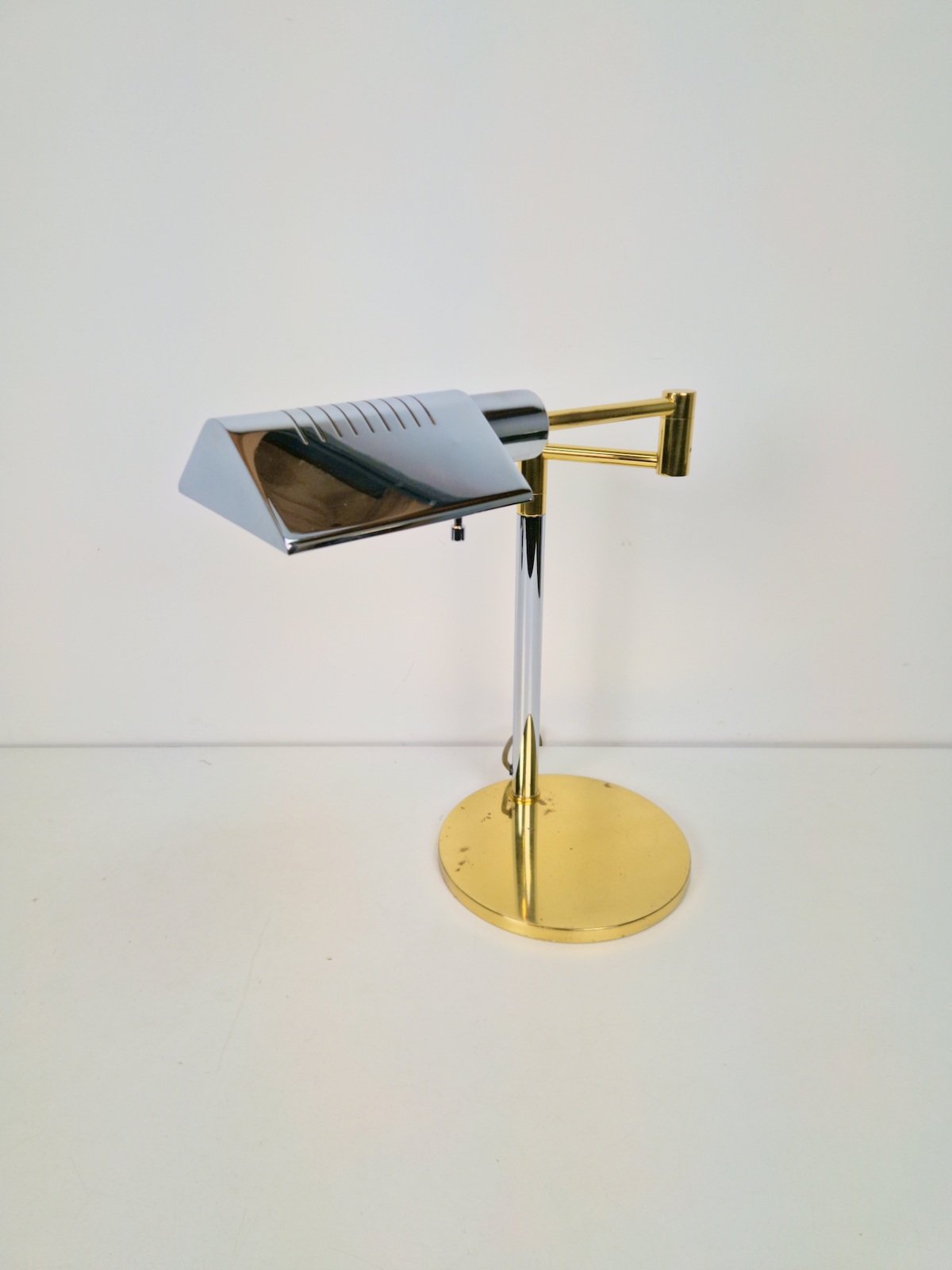 Brass chrome adjustable table lamp by Star Leuchten '70 germany