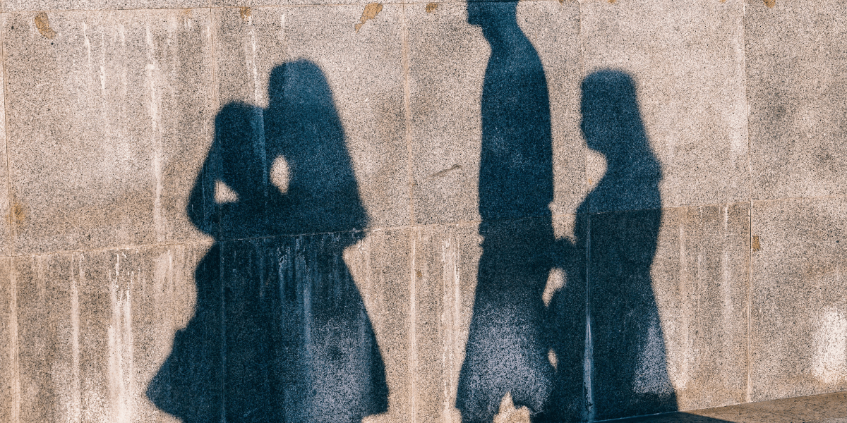 Schattenumrisse Familie