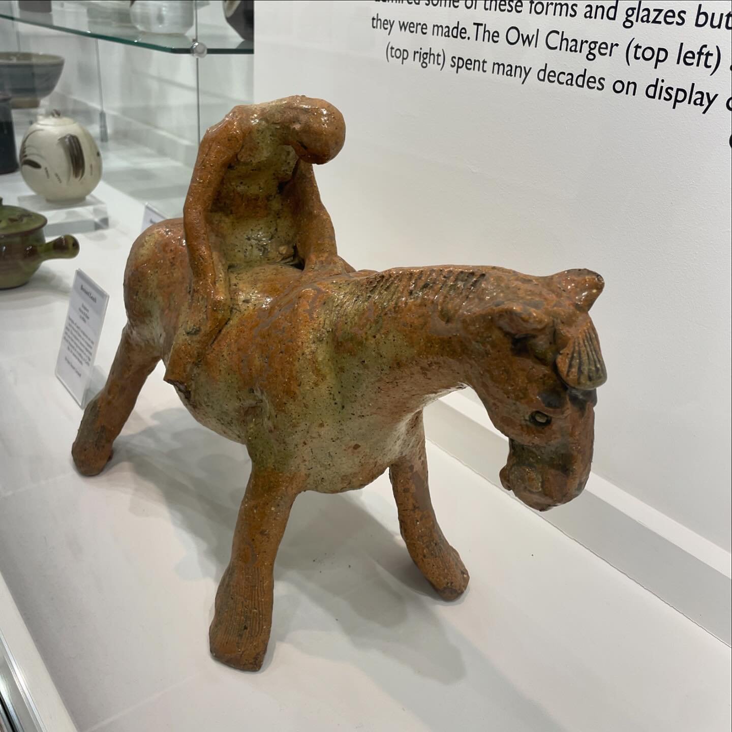 A visit to the Leach Pottery at St Ives on Halloween&hellip;I love this rather tired looking horse fella who used to be part of a local roof made by Bernard Leach himself. 🐴🎃🏴&zwj;☠️🌊🖤🧡🖤