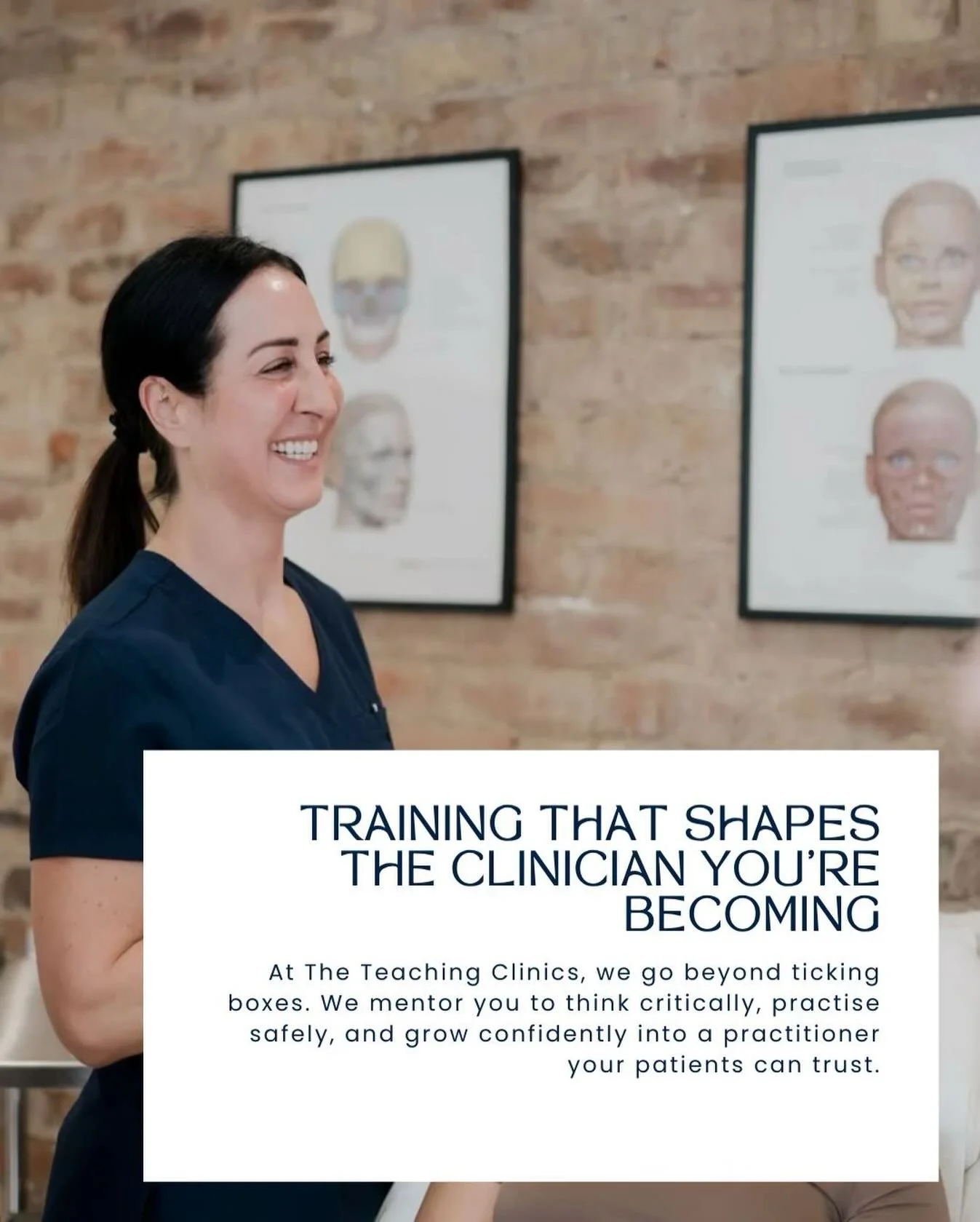 Training That Shapes the Clinician You&rsquo;re Becoming

In aesthetics, your name is your brand &mdash; and your training is your foundation.

At The Teaching Clinics, we go beyond ticking boxes. We mentor you to think critically, practise safely, a