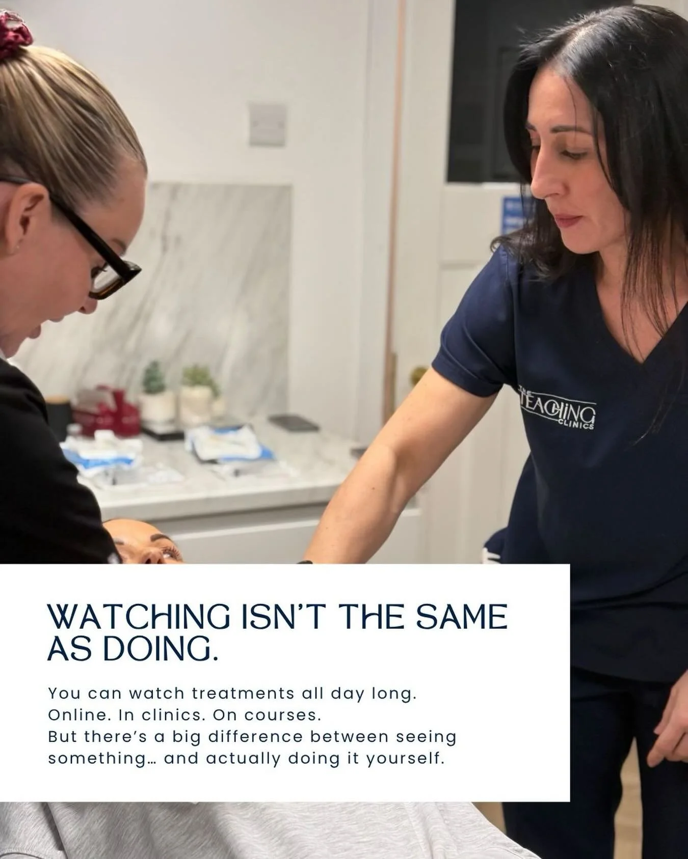You can watch treatments all day long.

Online. In clinics. On courses.

But there&rsquo;s a big difference between seeing something&hellip; and actually doing it yourself.
Because when you&rsquo;re the practitioner, everything changes.

You&rsquo;re