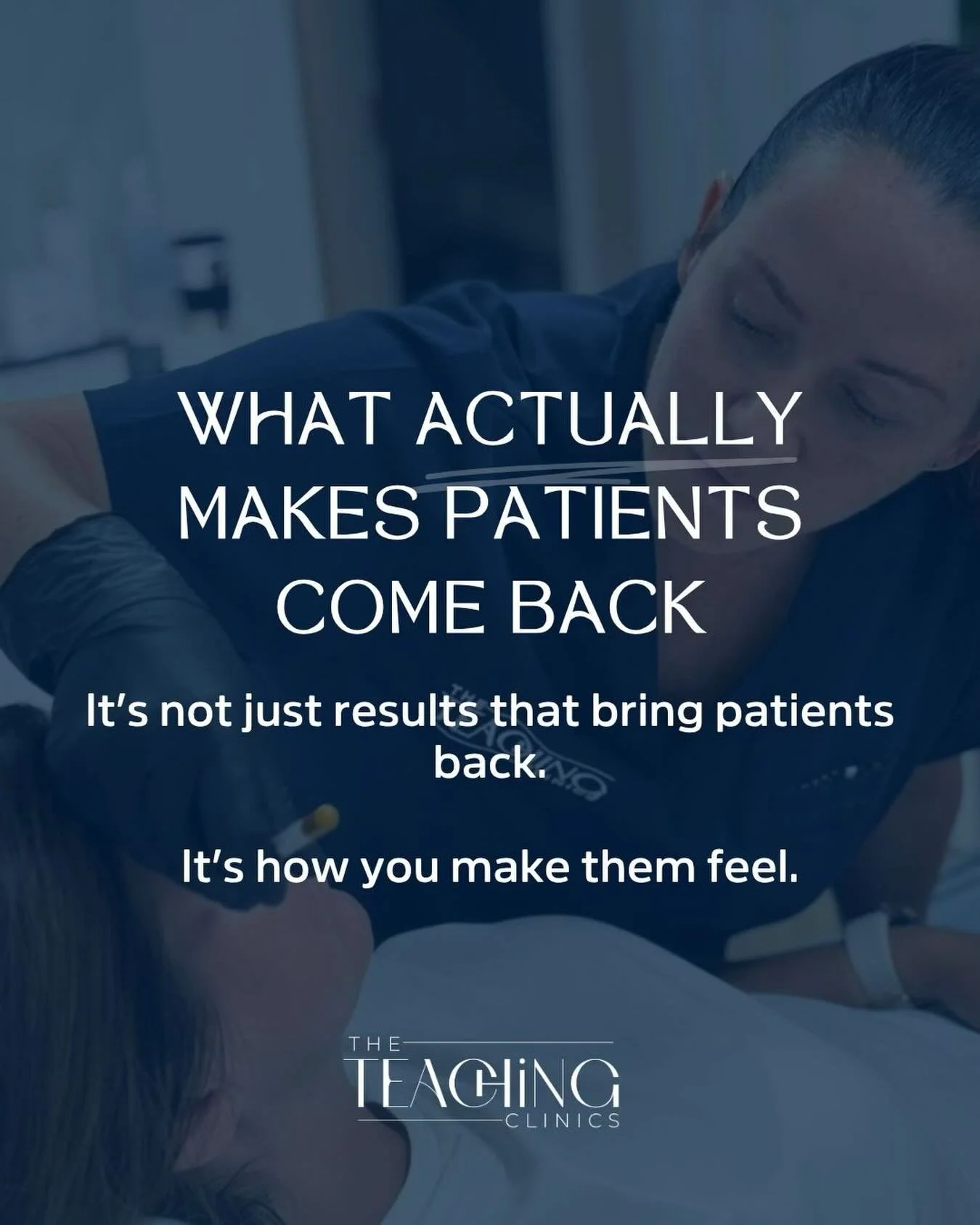It&rsquo;s not just results that bring patients back.

It&rsquo;s how you make them feel, feeling listened to, understood and safe in your decisions.

Yes, results matter, but trust matters just as much.

And trust is built through your knowledge, yo