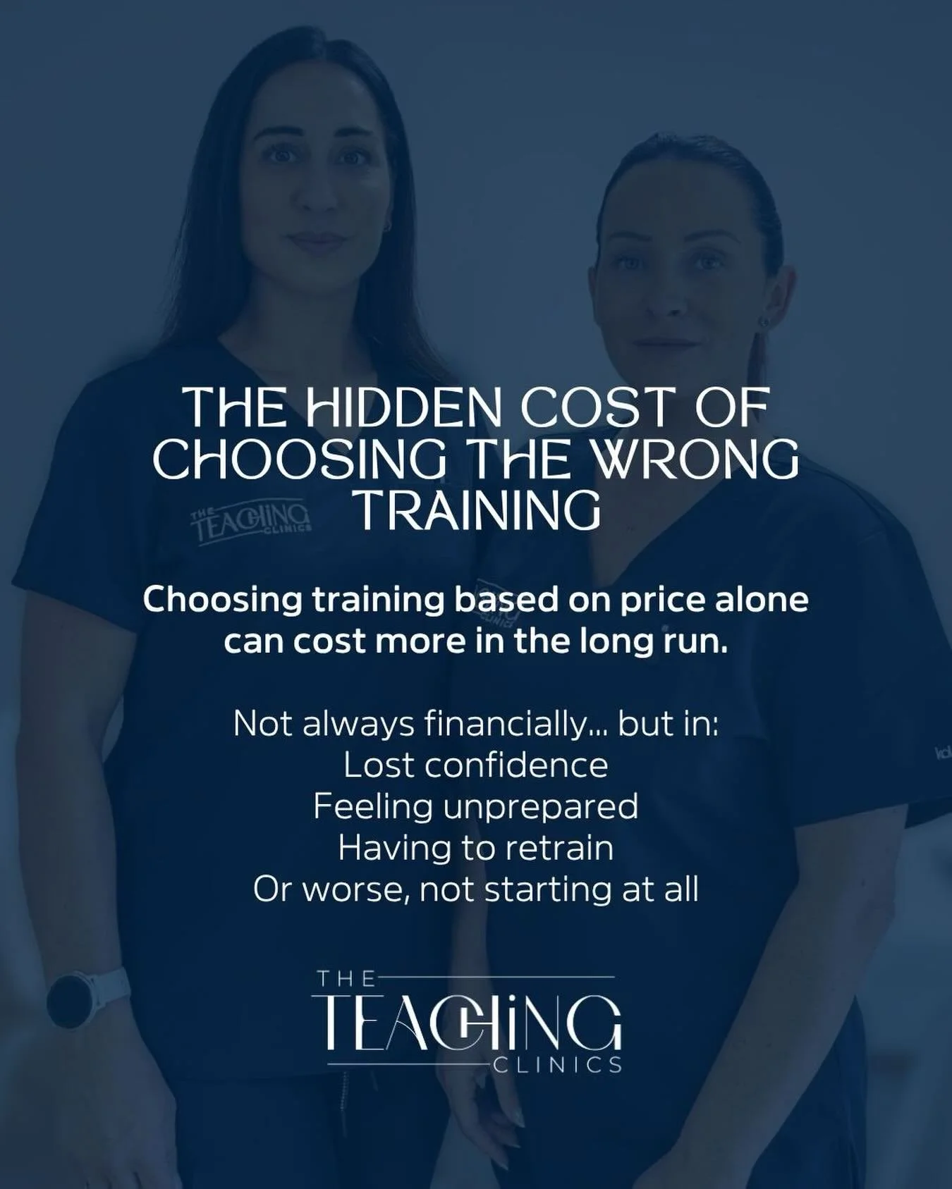 Choosing training based on price alone can cost more in the long run.

Not always financially&hellip; but in lost confidence, feeling unprepared, having to retrain or even worse - not starting at all.
Because when training doesn&rsquo;t give you the 