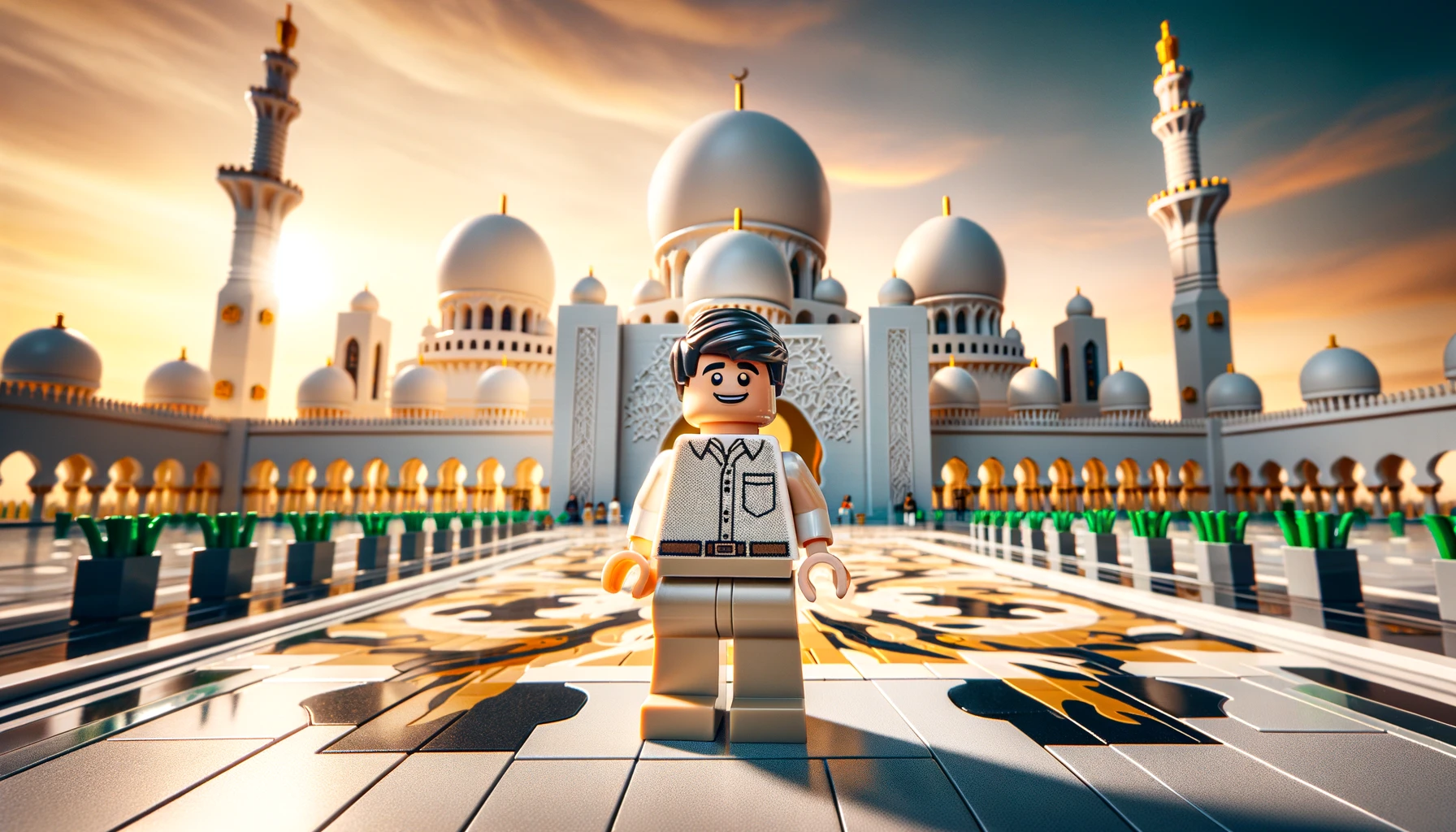 brandon condict as lego minifigure in abu dhabi