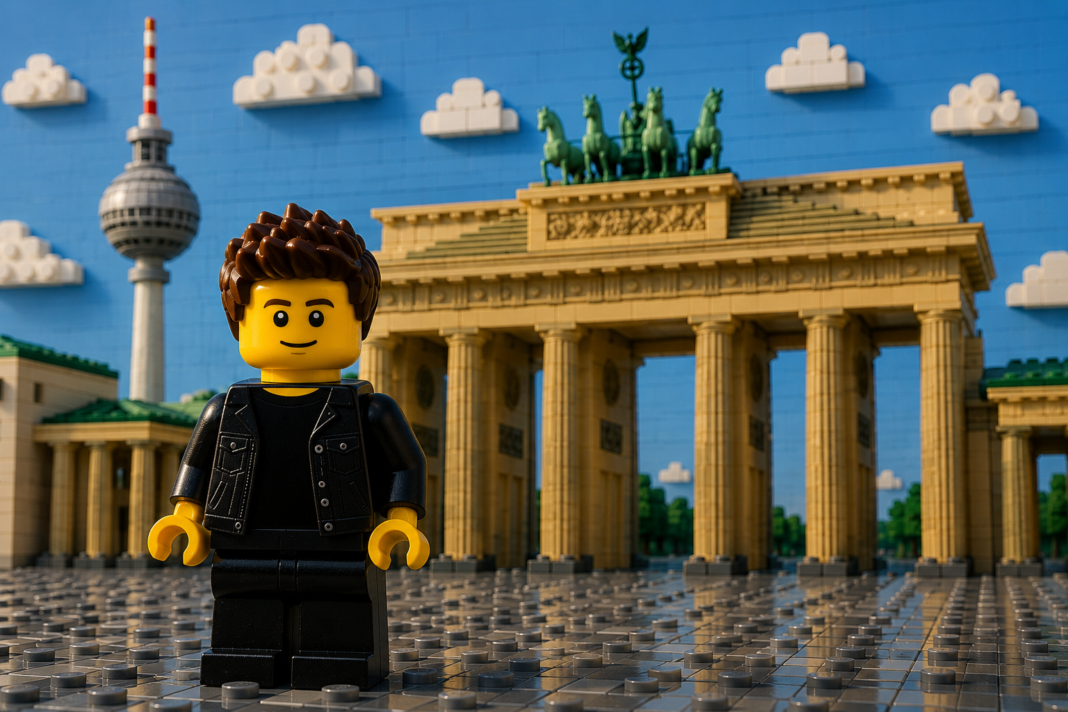 brandon condict as a lego minifigure in berlin germany