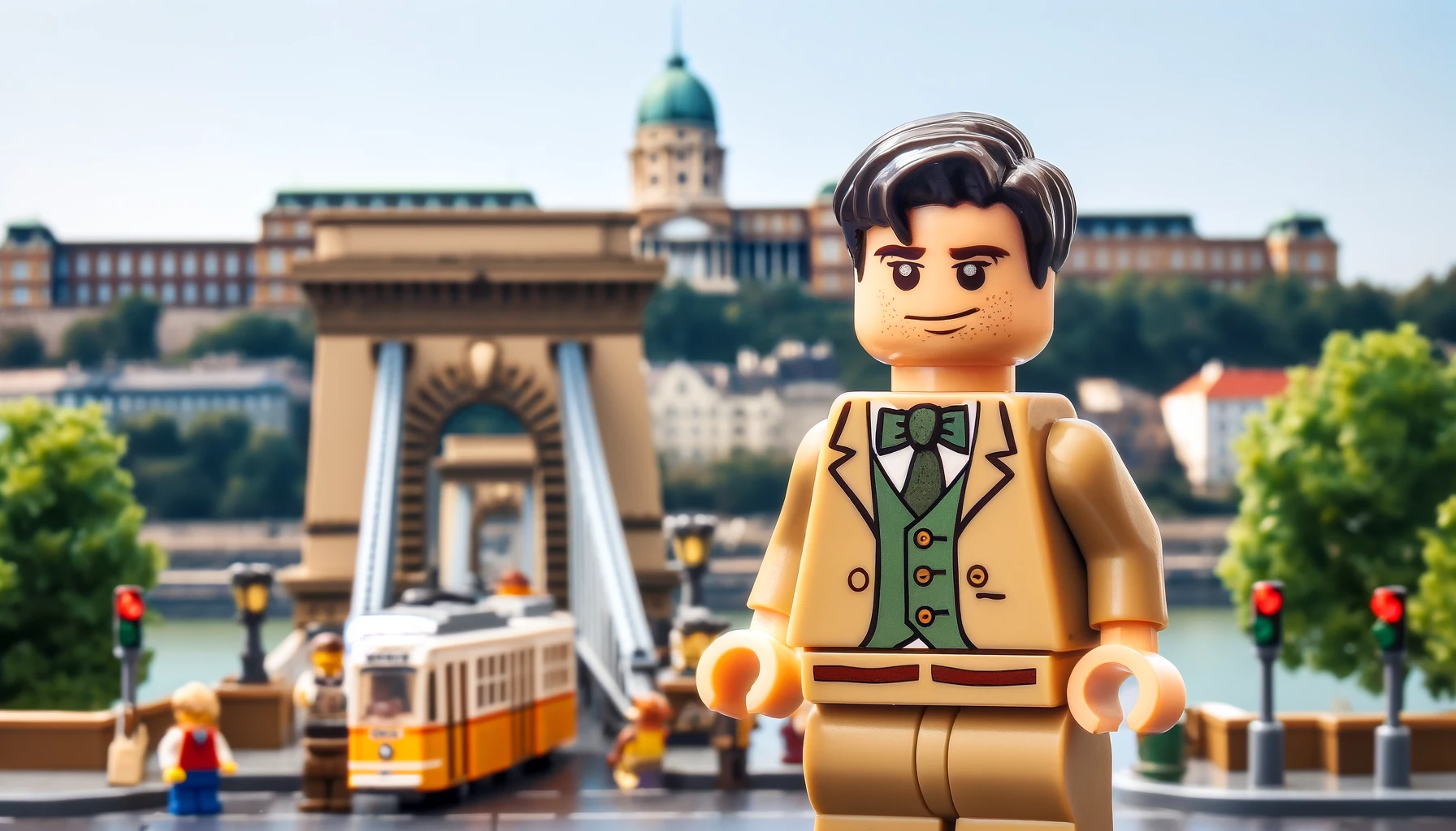 brandon condict as lego minifigure in budapest