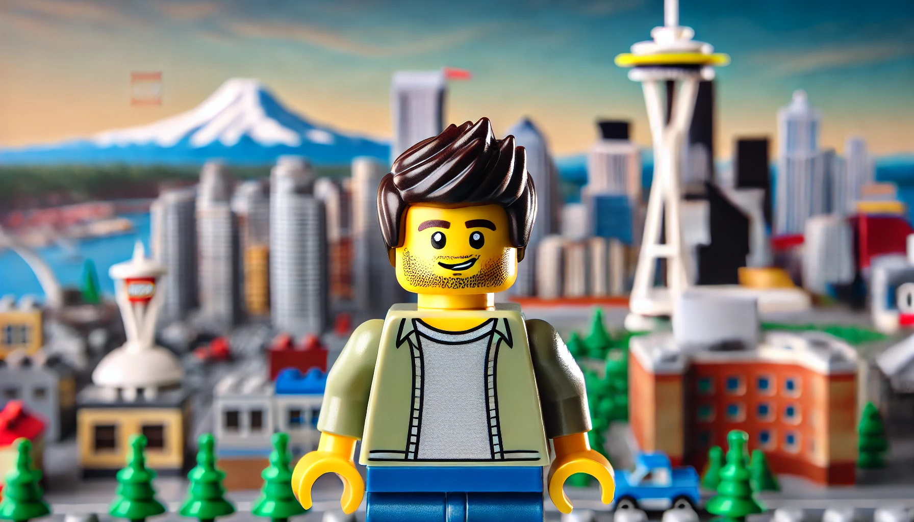 brandon condict as lego minifigure on queen anne hill in seattle